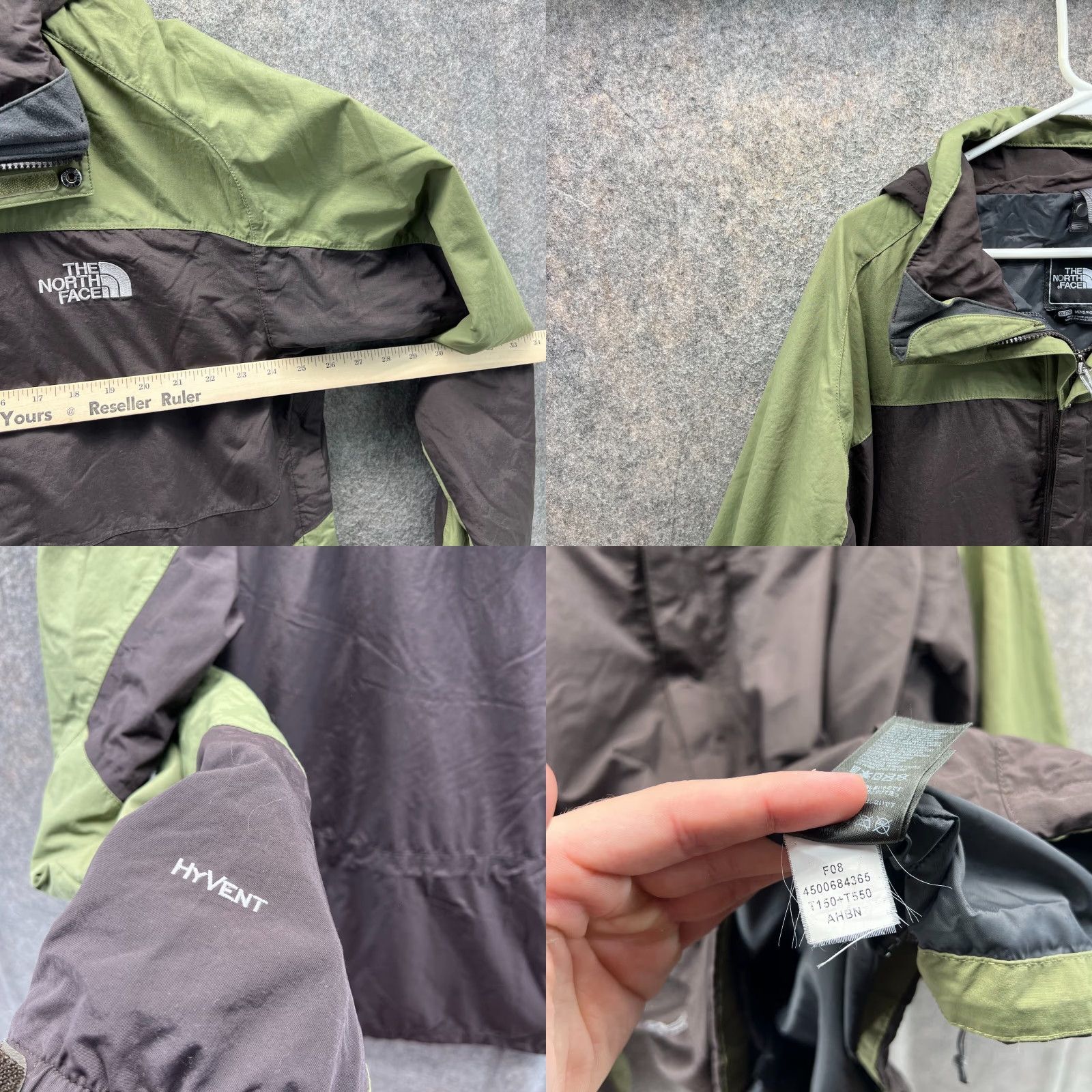 The North Face The North Face Jacket Mens XL Green Windbreaker Hooded Full Zip Hyvent Size US XL / EU 56 / 4 - 8 Thumbnail
