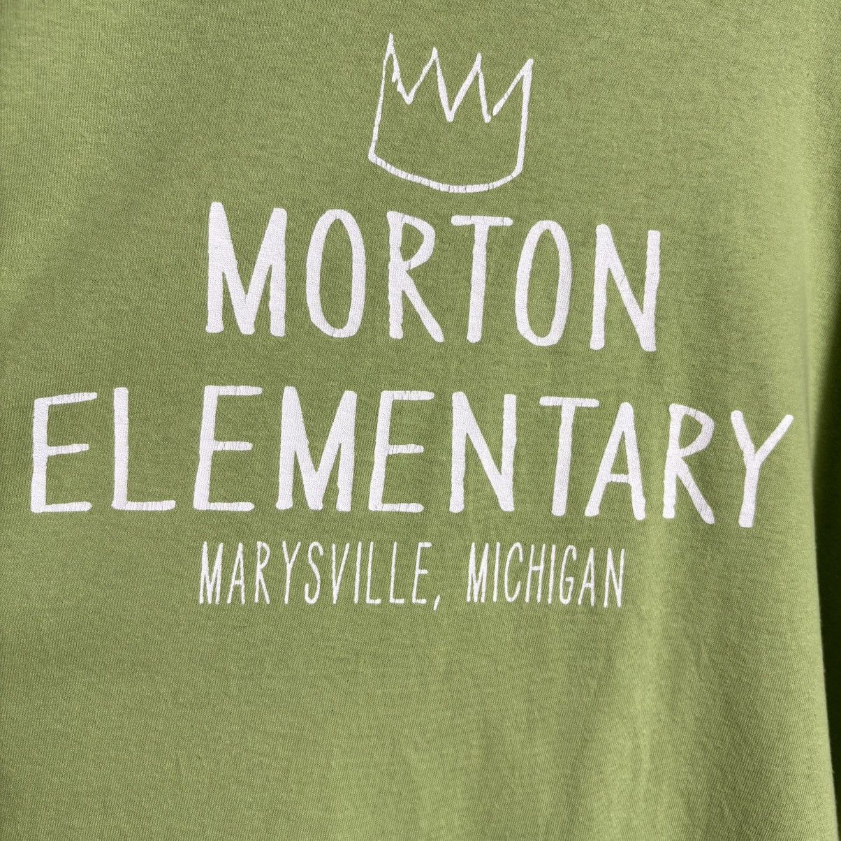 Vintage Vintage Wild About Reading Morton Elementary Graphic T-Shirt Size US L / EU 52-54 / 3 - 5 Thumbnail