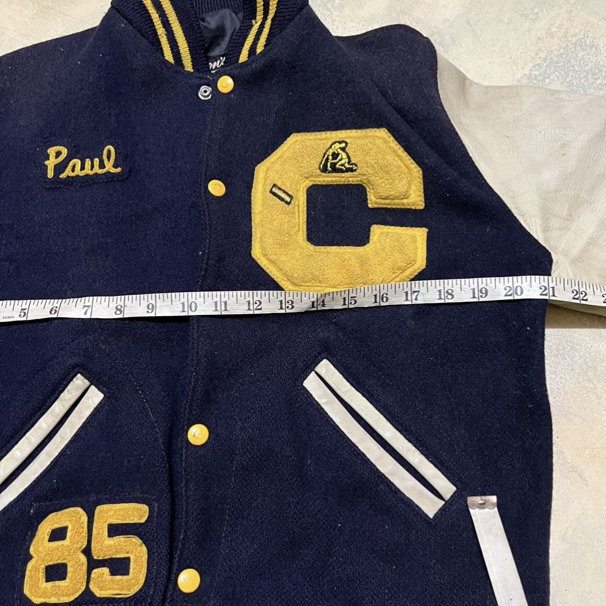 Vintage Vintage Leather Sleeves Varsity Jacket Size US S / EU 44-46 / 1 - 12 Thumbnail