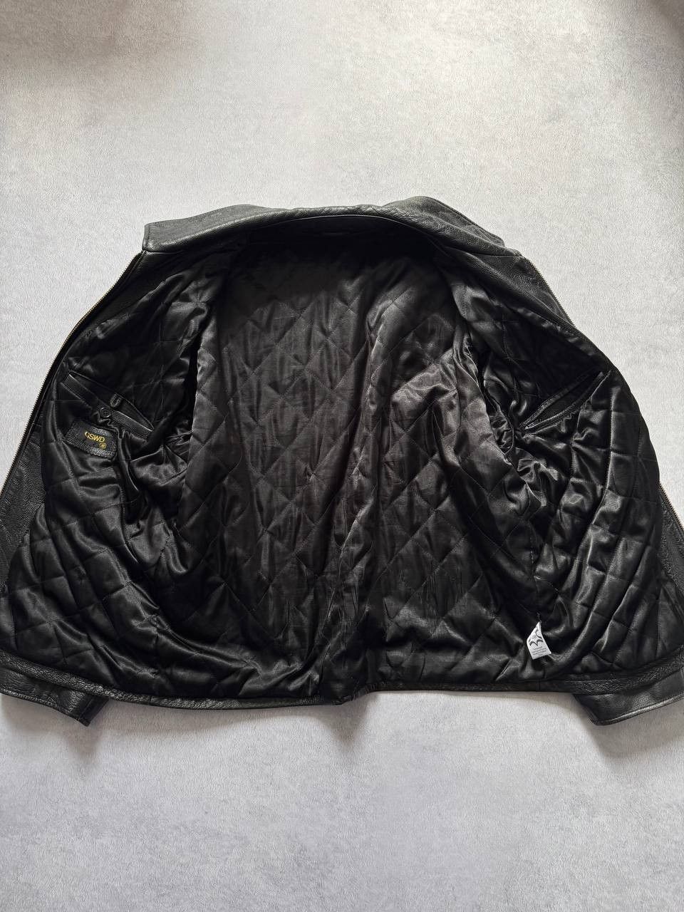 Genuine Leather Vintage Black Leather Jacket Heavyweight Zip Up Biker Bomber Size US XL / EU 56 / 4 - 10 Thumbnail
