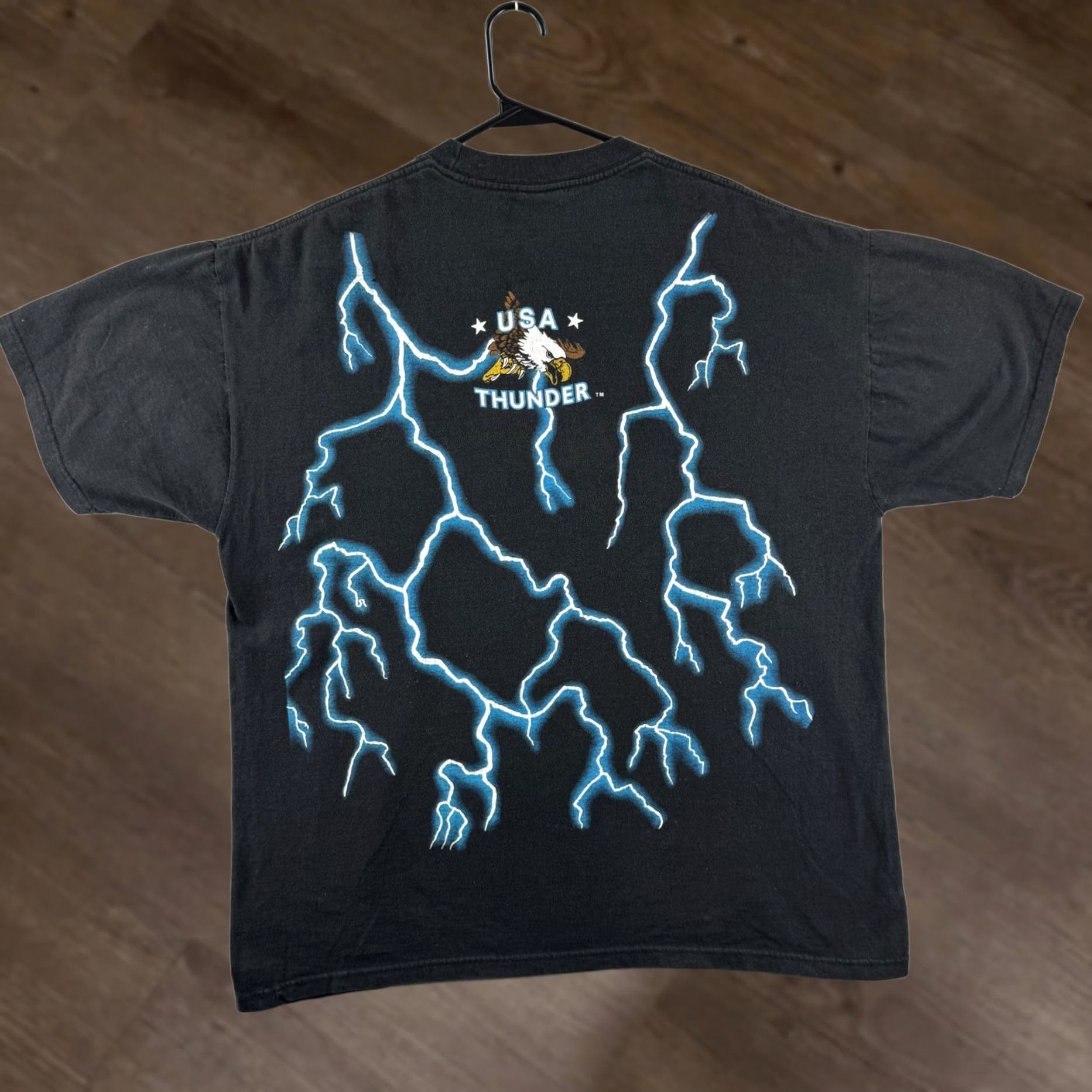 90s AMERICAN THUNDER ヴィンテージTシャツ L イーグル Vintage 90s