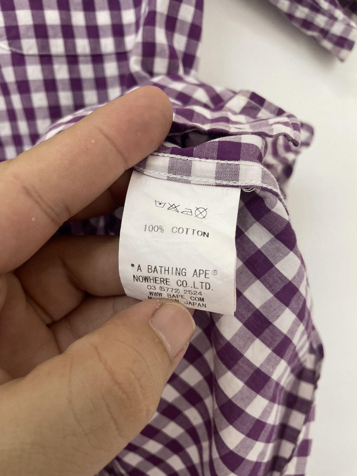 Bape GINGHAM CHECK BD S/S SHIRT Size US M / EU 48-50 / 2 - 8 Thumbnail