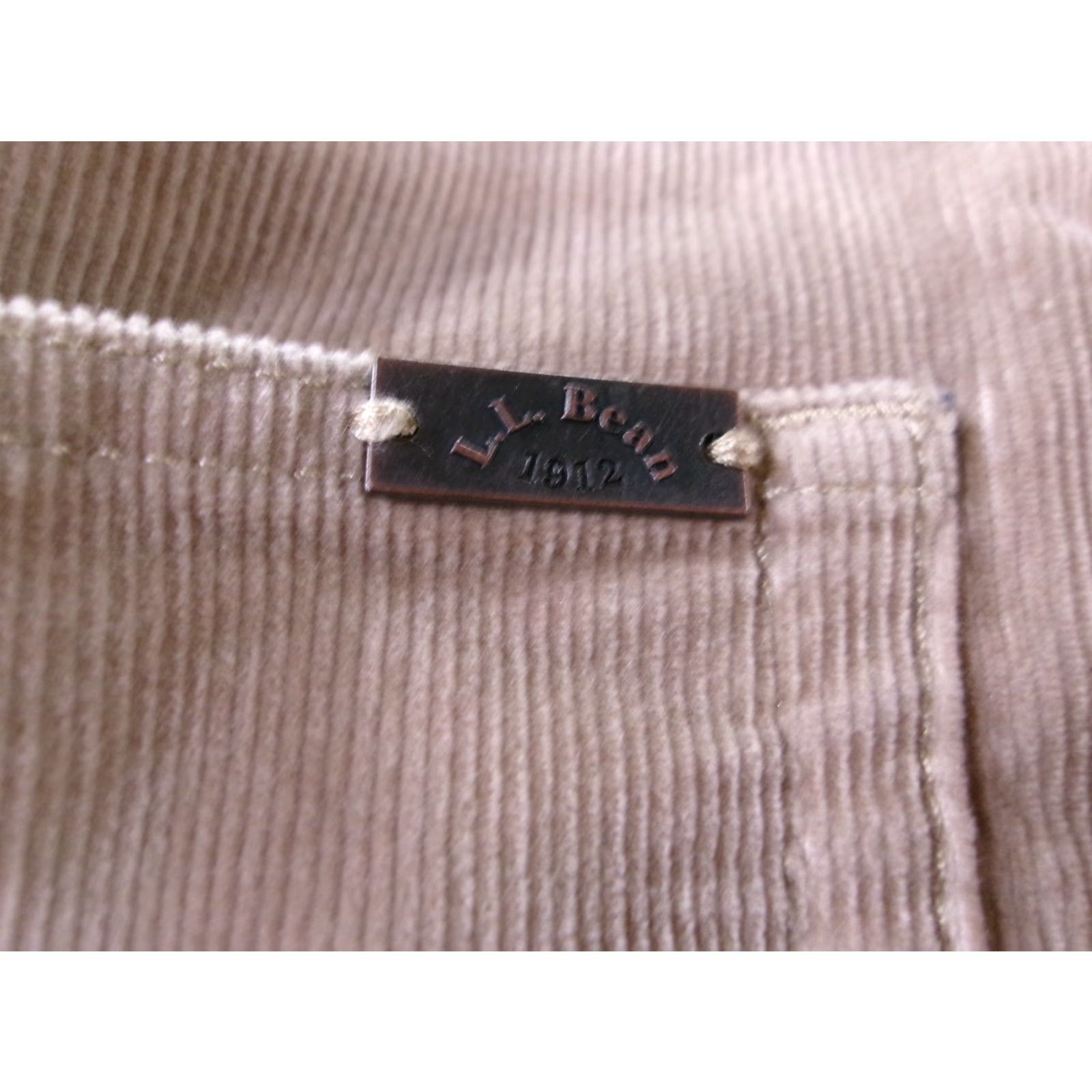 Vintage LL Bean Skirt Womens 12 Regular Tan Corduroy Favorite Fit Casual Pockets Classic Size 34" / US 12 / IT 48 - 8 Thumbnail