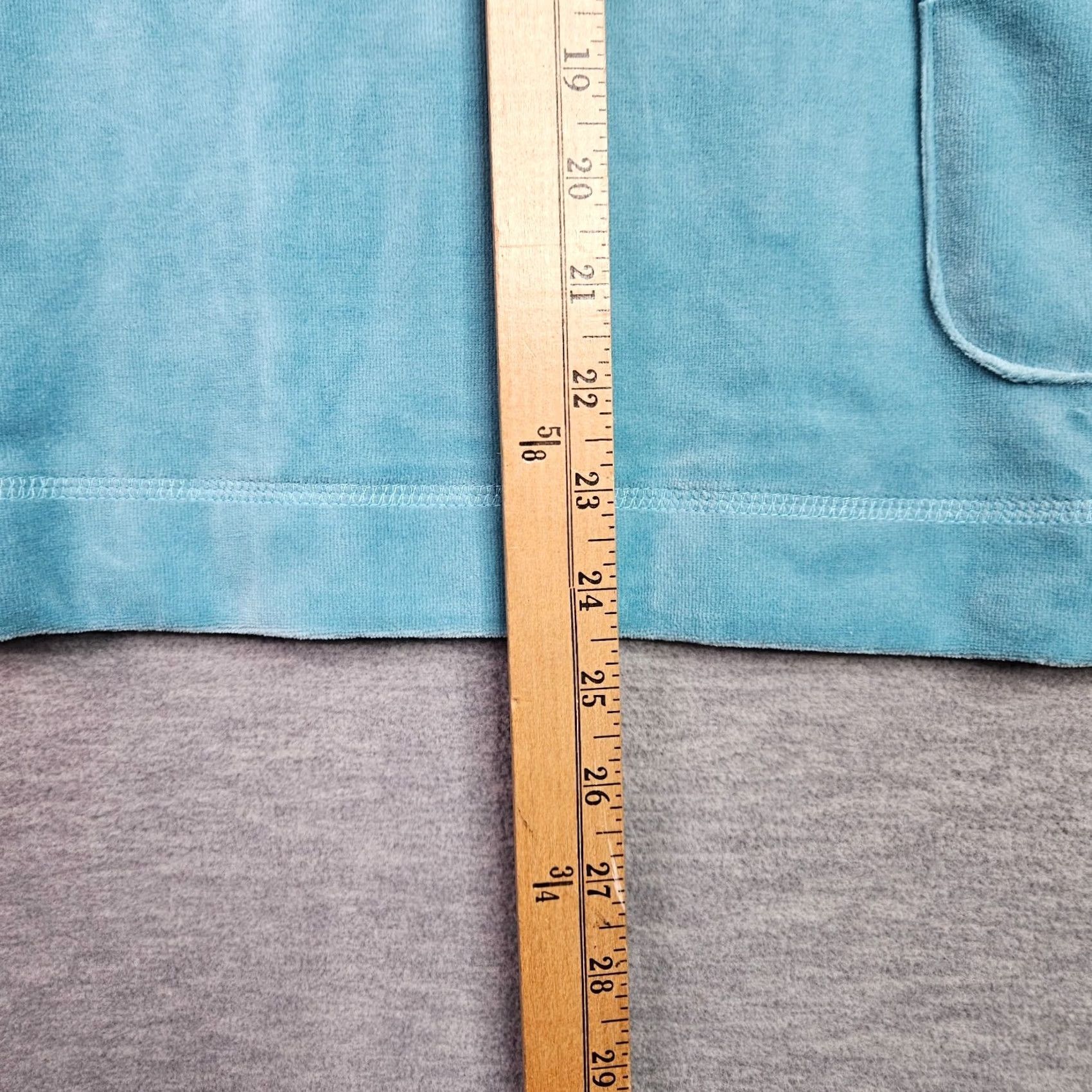 Vintage Appleseed's Women XL Light Aqua Velour Long Sleeve Sweatshirt Pullover Casual Blue White Tags/Label? Size XL / US 12-14 / IT 48-50 - 4 Thumbnail