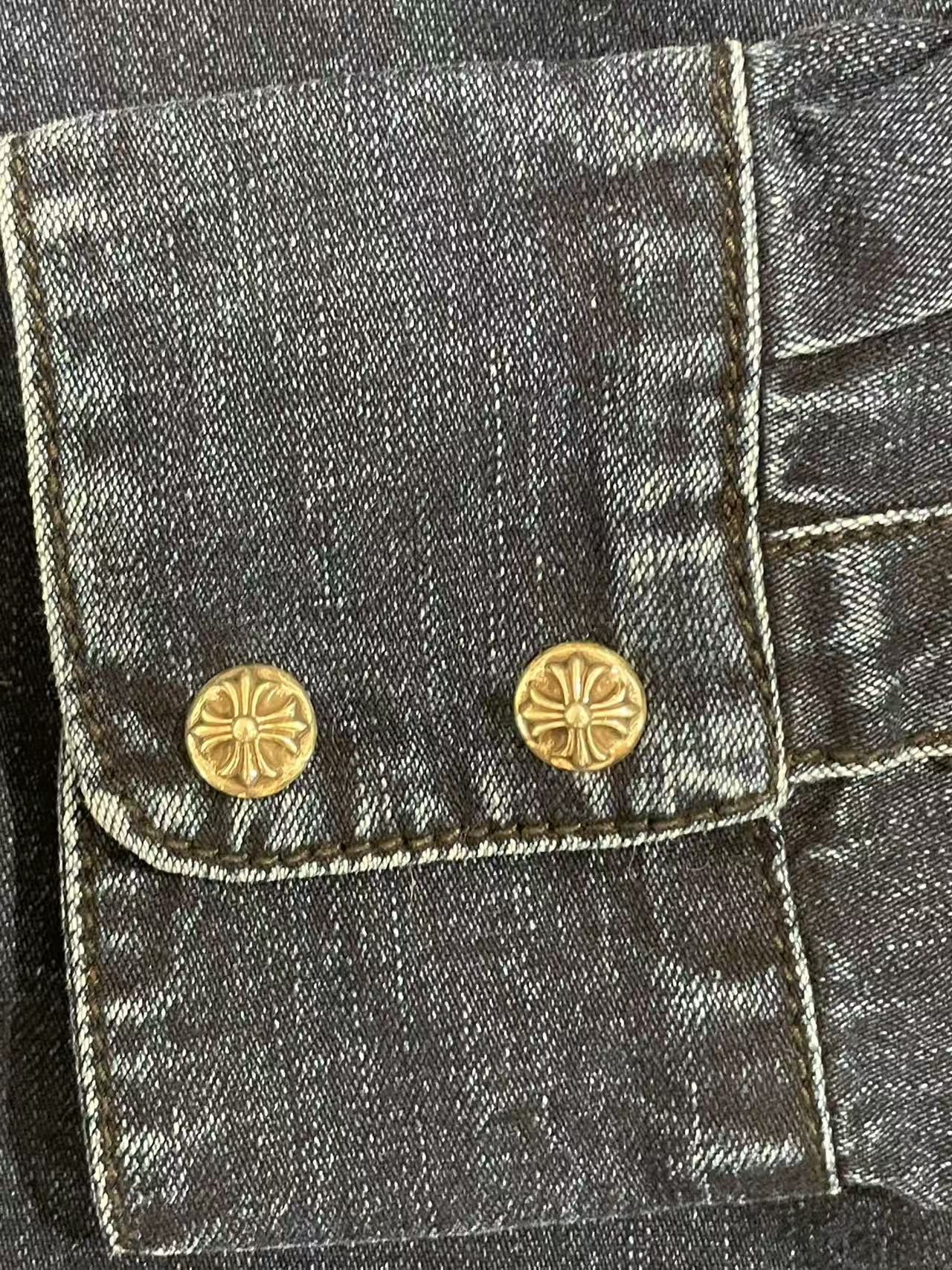 Chrome Hearts Chrome Hearts Women Cross Patch Denim Shirt Size US L / EU 52-54 / 3 - 5 Thumbnail