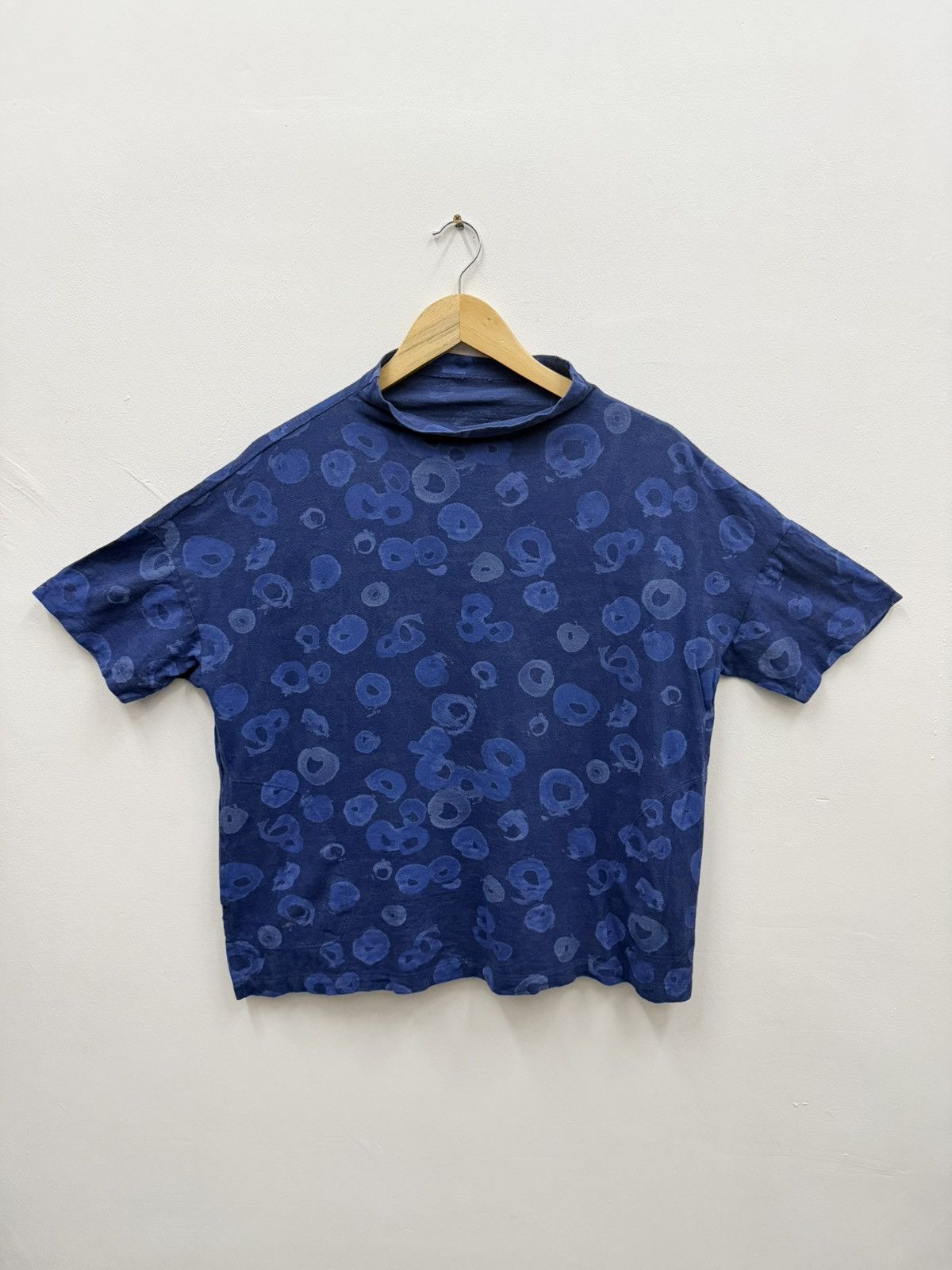 Y's Ys Shibori Indigo Boxy T Shirt Size US M / EU 48-50 / 2 - 1 Thumbnail