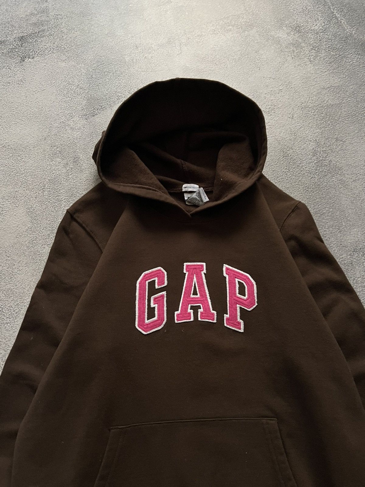Gap × Vintage Vintage Y2k Gap Brown 🤎 Hype Hoodie 90’s Size M / US 6-8 / IT 42-44 - 4 Thumbnail