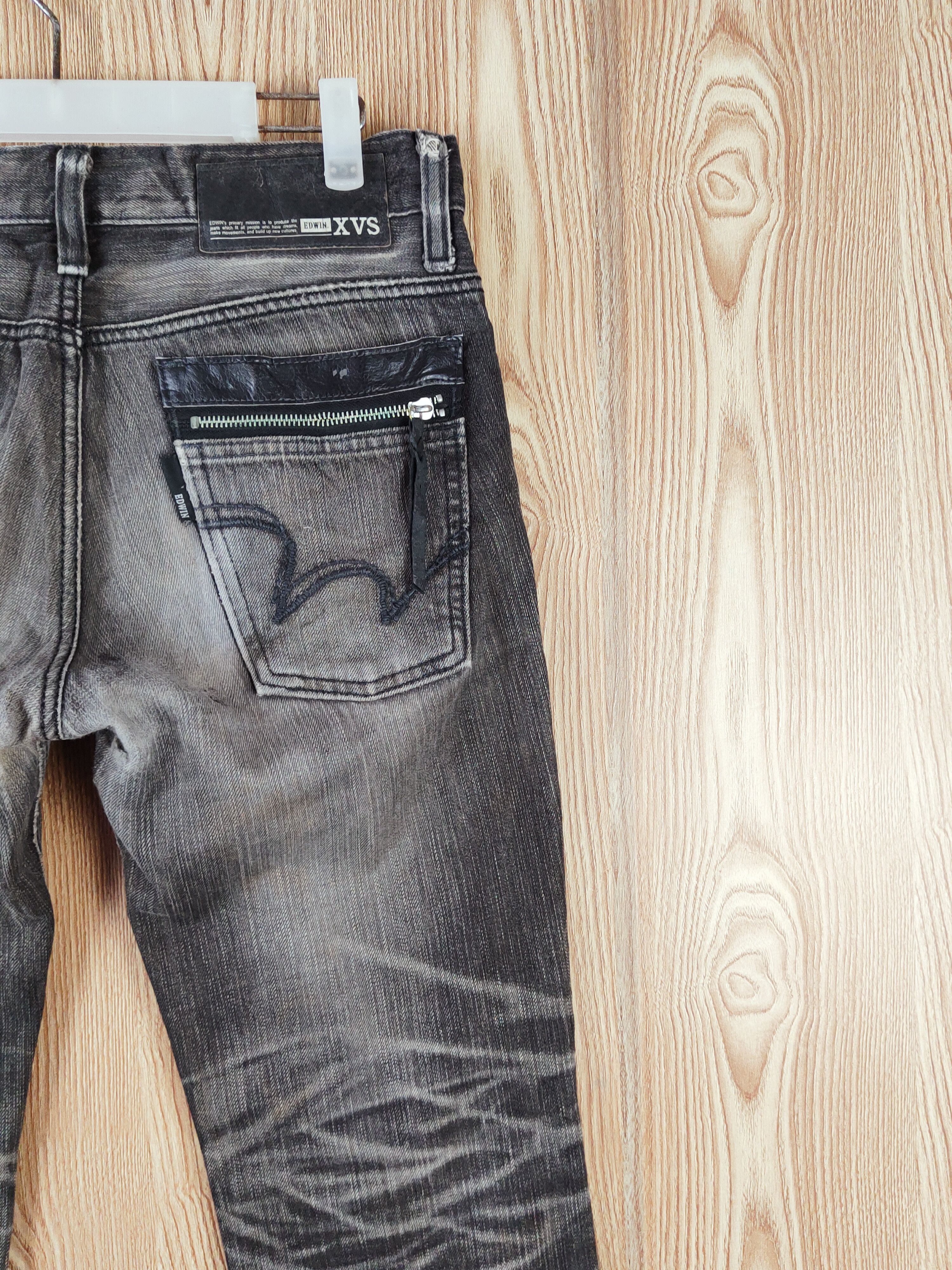 Edwin Edwin XVS Black Faded Distressed Ripped Jeans #W607 Size US 29 - 13 Thumbnail
