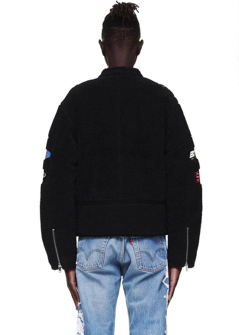 Sp5der Sp5der Black Sherpa Hunter Moto Jacket Size US M / EU 48-50 / 2 - 19 Thumbnail