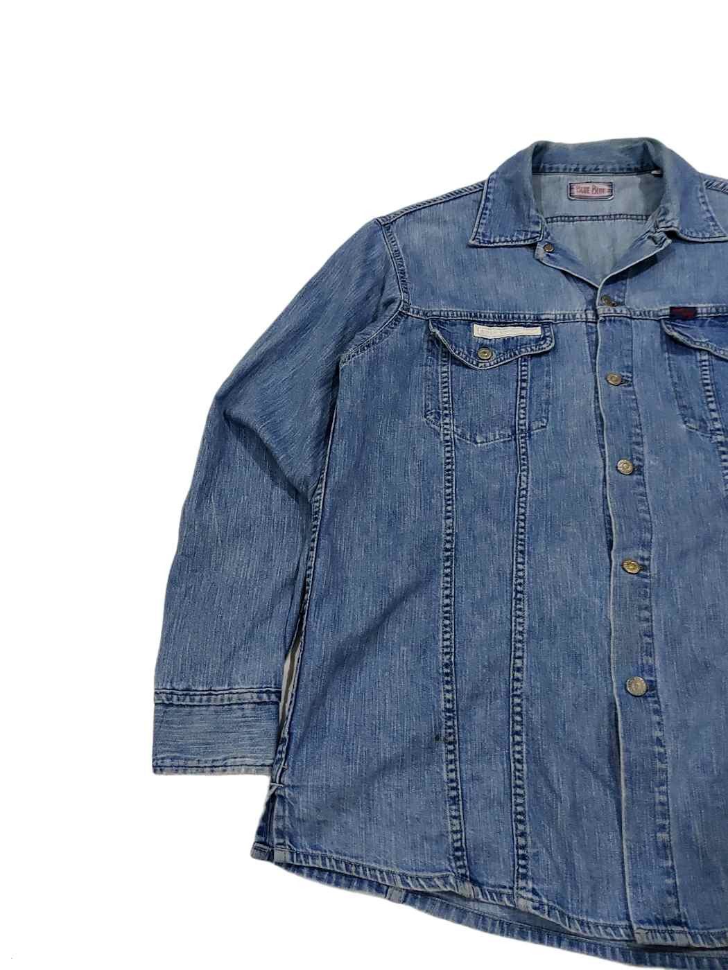 Blue Blue Japan Rare! Vintage Blue/Blue Japan Denim Button Up Shirt Size US M / EU 48-50 / 2 - 4 Thumbnail