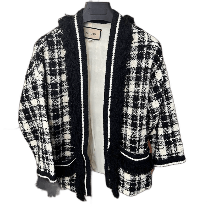 Gucci Gucci Black White Plaid Jacket-2505 Size M / US 6-8 / IT 42-44 - 1 Thumbnail