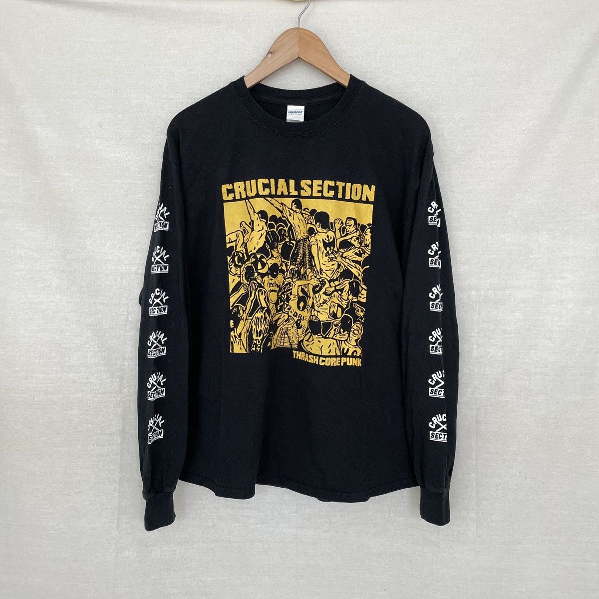 Band Tees Crucial Section Japan Thrash Core Punk Long Sleeve Tshirt Size US L / EU 52-54 / 3 - 1 Thumbnail
