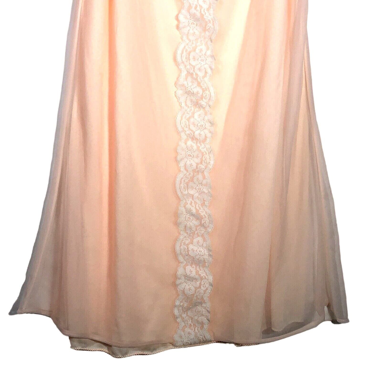 Vintage Vintage Peach and Pink Lace and Chiffon NightGown Dress S Size S / US 4 / IT 40 - 3 Thumbnail