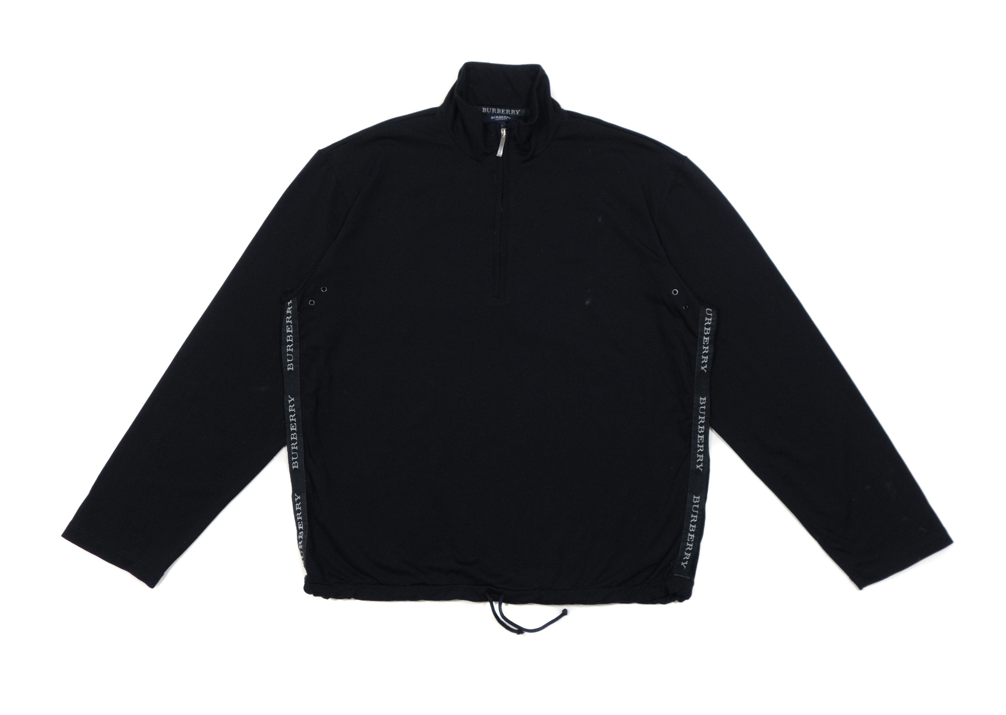Burberry Half-Zip Logo Tape Track Long Sleeve Pullover Size US L / EU 52-54 / 3 - 1 Thumbnail