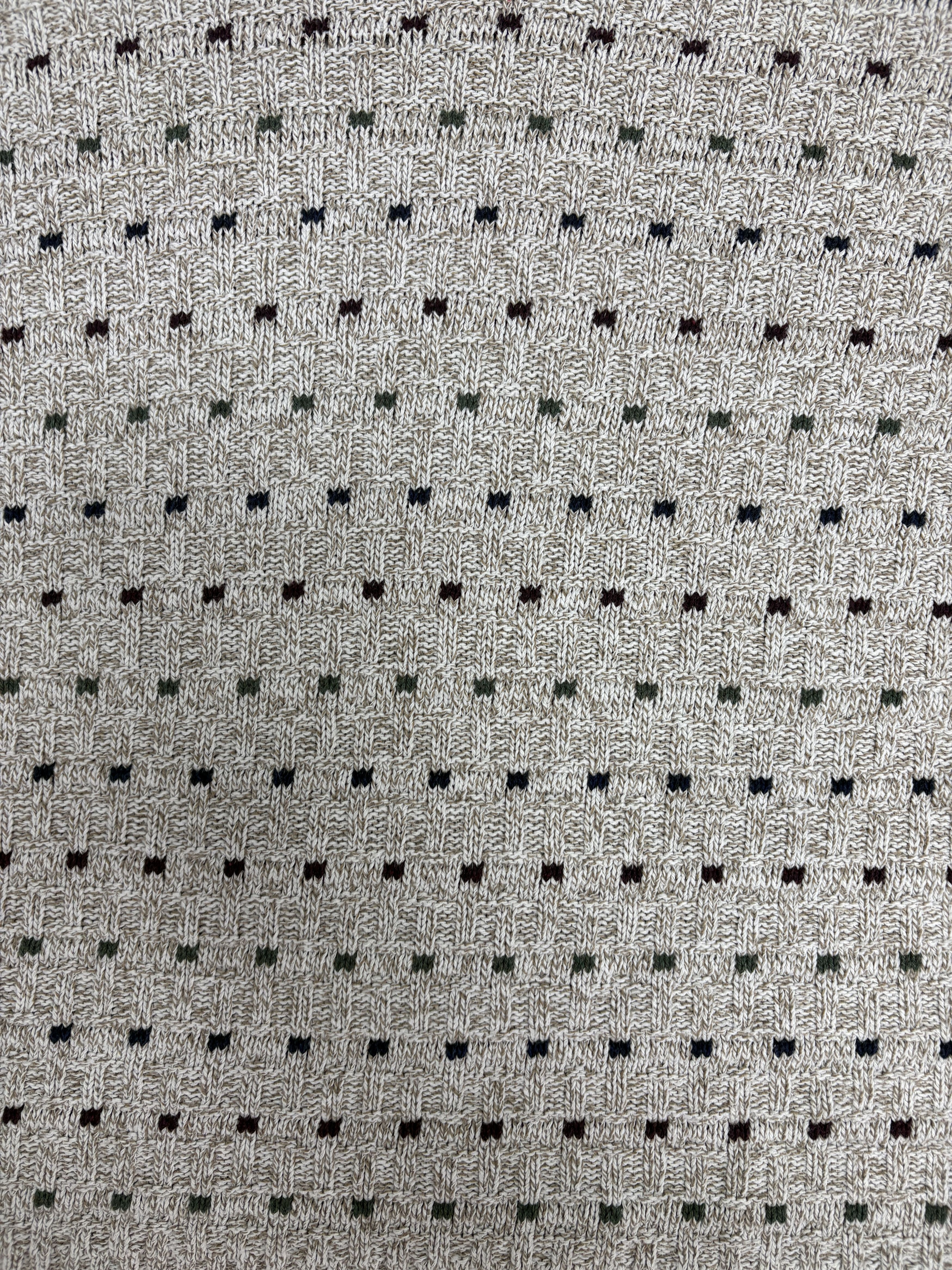 Vintage Towncraft Dotted Vintage Made in USA Grey Knit Sweater Size US L / EU 52-54 / 3 - 2 Thumbnail