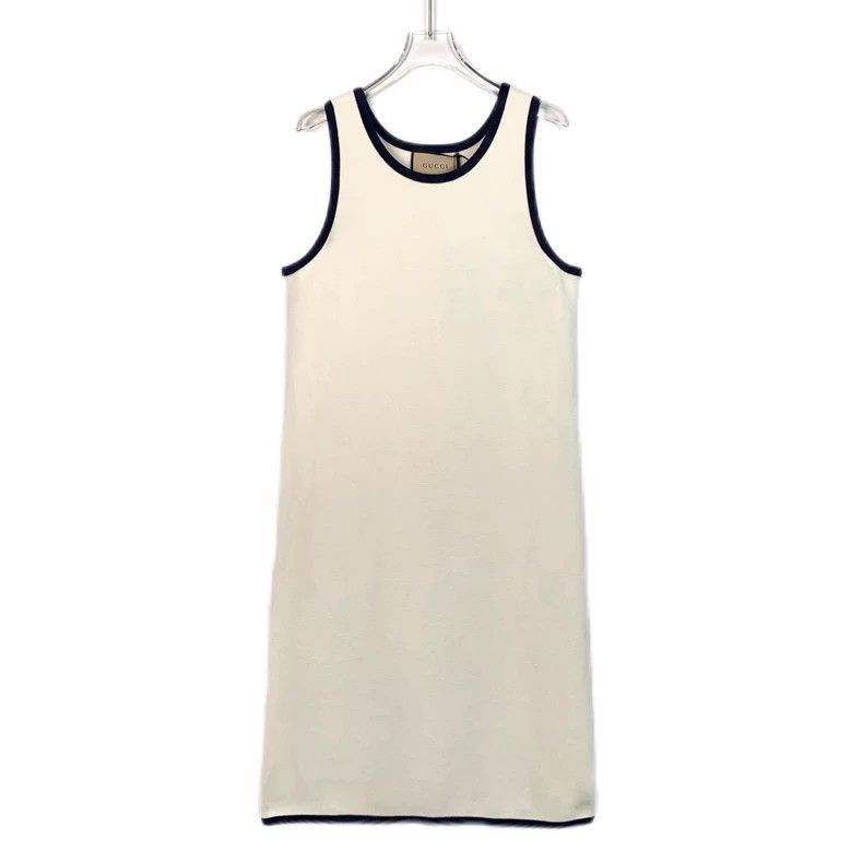 Gucci Gucci Sleeveless Knit Dress with Logo Embroidery-2506 Size US 36 / EU 52 - 1 Thumbnail
