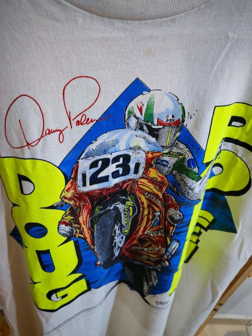 Vintage Vintage 90s Doug Polen Ducati Corse Tee Hanes USA Size US L / EU 52-54 / 3 - 7 Thumbnail