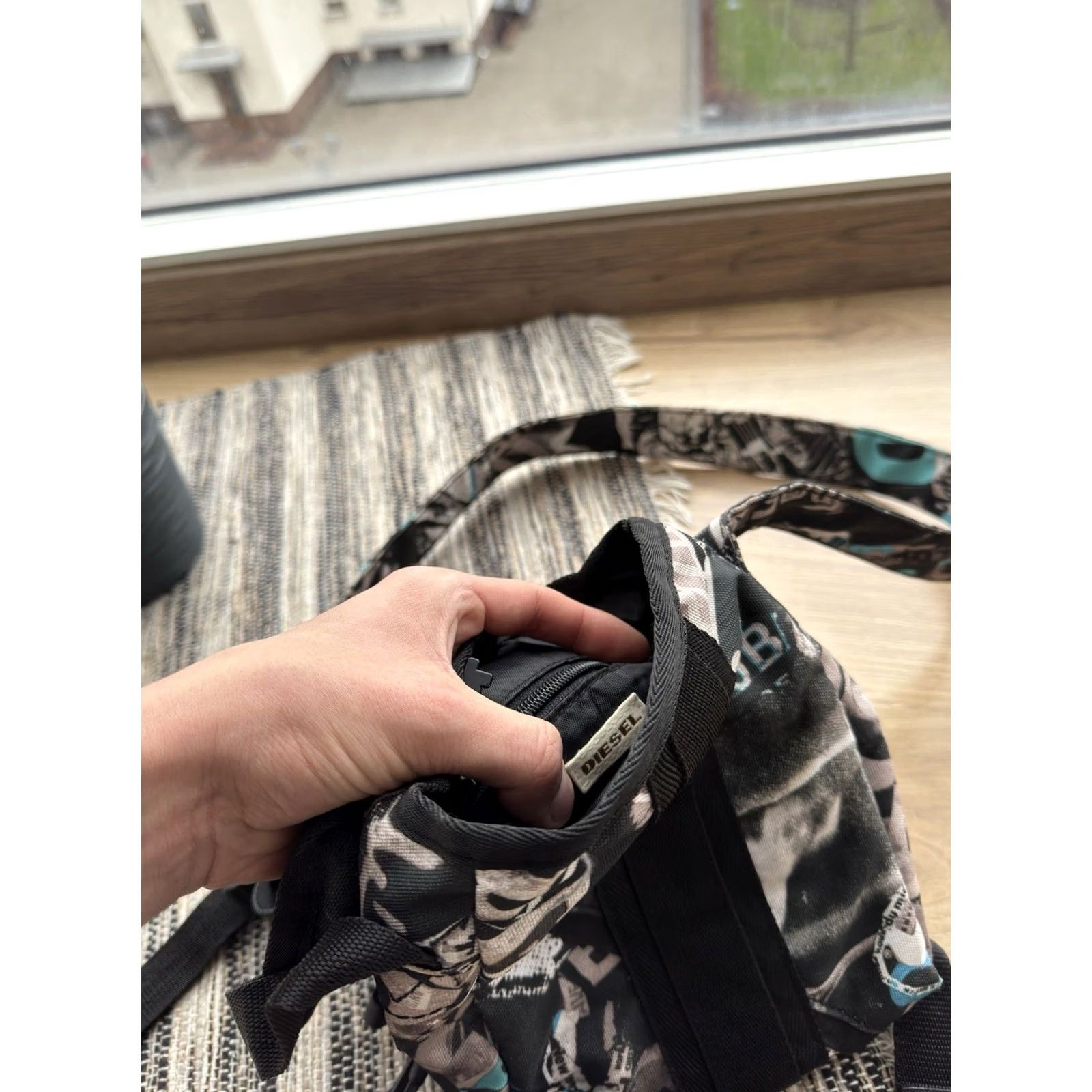 Diesel VINTAGE Diesel Messenger Bag/Shoulder Crosboddy 90s Green Cotton Men Medium 90s Punk Retro Streetwear bag Size ONE SIZE - 7 Thumbnail