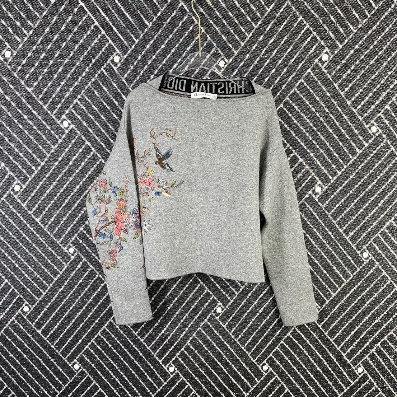 Dior Dior Women's Embroidered Floral Knit Size S / US 4 / IT 40 - 1 Thumbnail