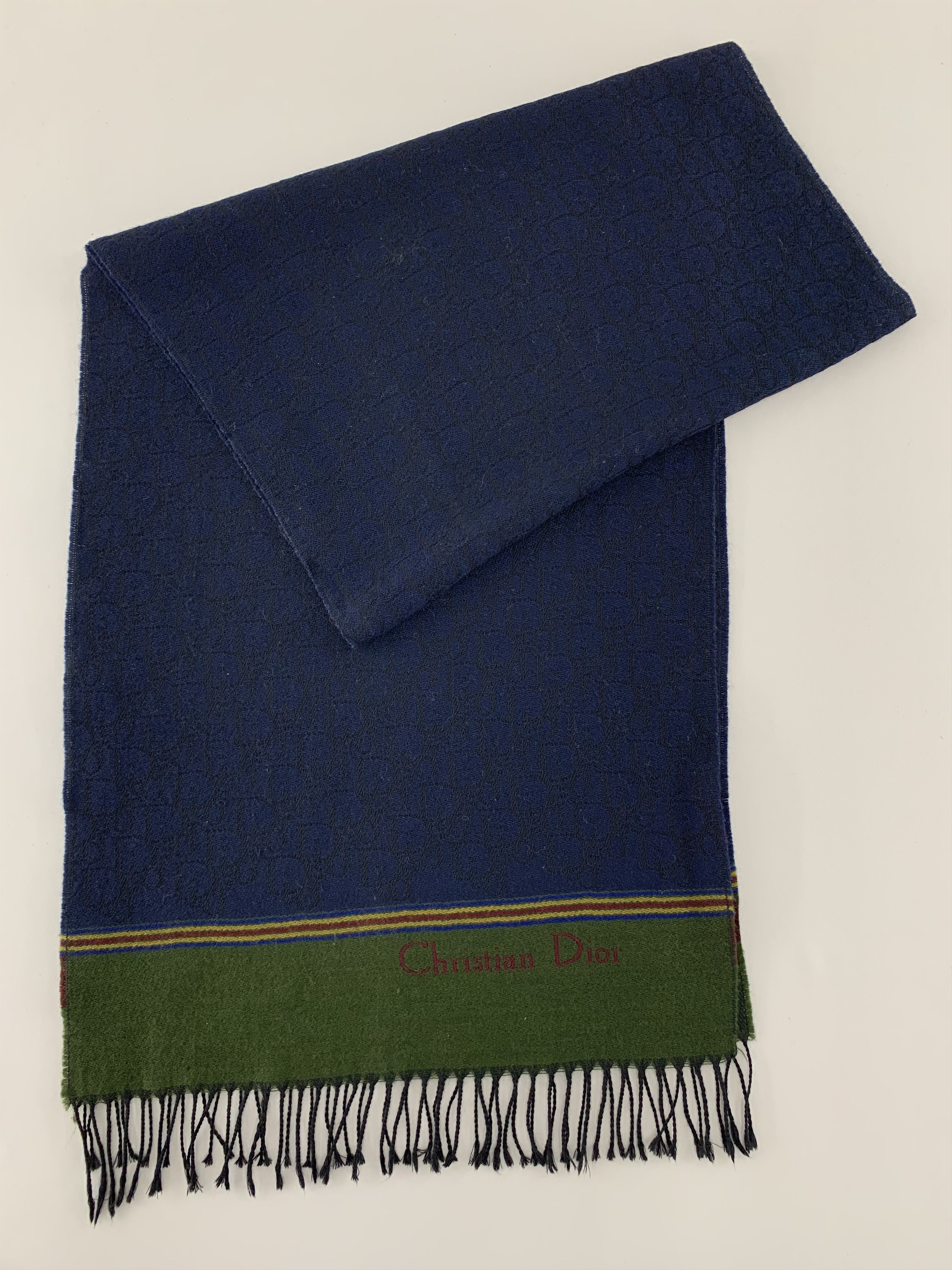 Christian Dior Monsieur Christian Dior Scarf Wool Muffler Neck Wrap BL5178 Size ONE SIZE - 3 Thumbnail
