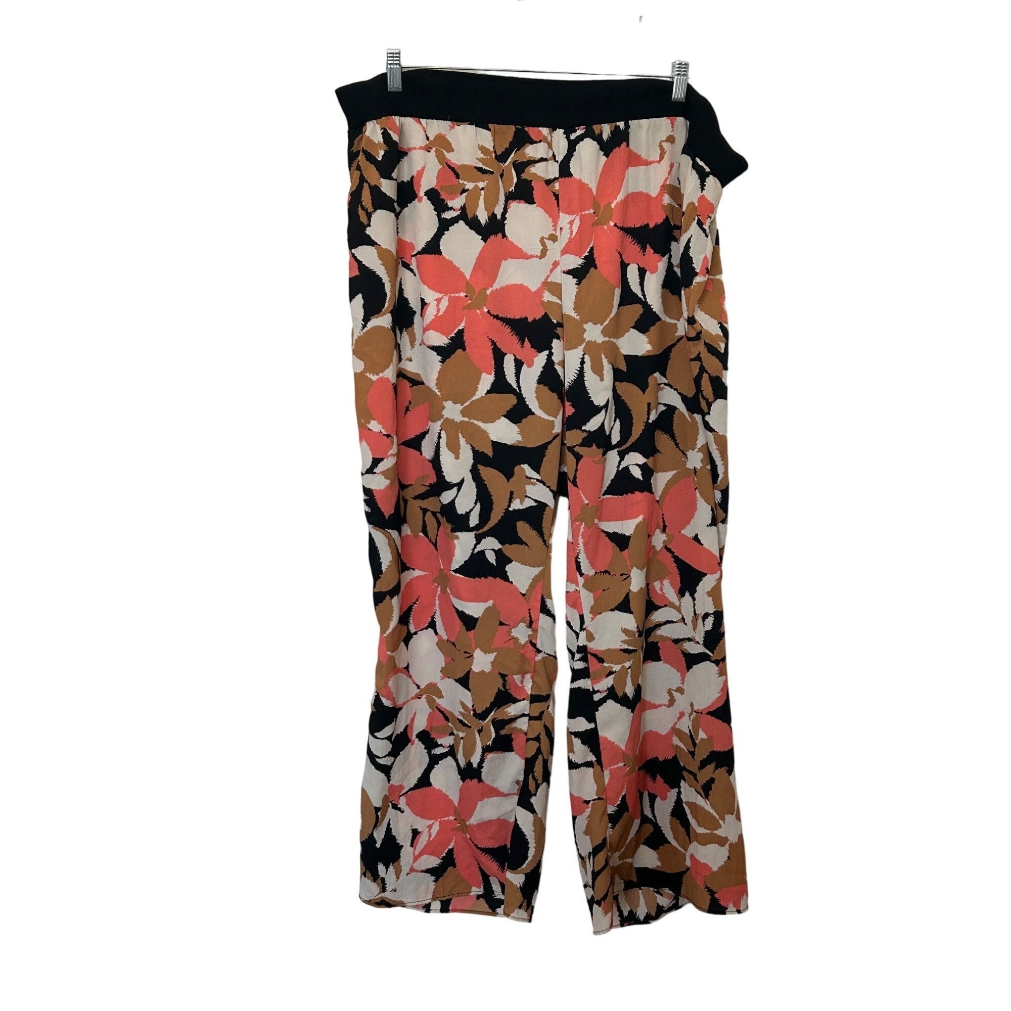 Calvin Klein Calvin Klein Wide leg floral print pull on pants lightweight Size 24" / US 00 / IT 34 - 1 Thumbnail