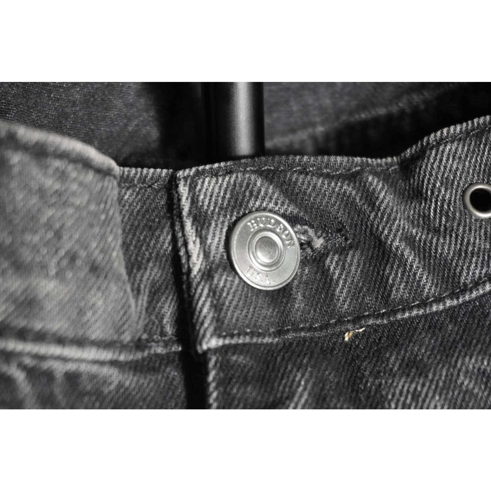 Hudson Hudson Jeans Mini Skirt Black Gray Wash Studded Waist Denim Size 32" / US 10 / IT 46 - 3 Thumbnail