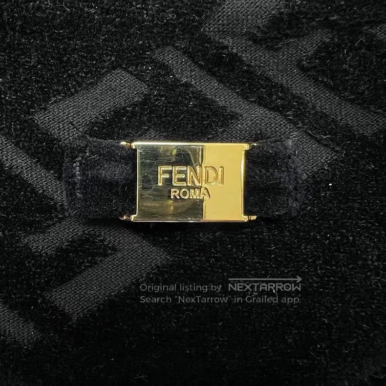 Fendi Fendi Black FF Monogram Printed Flock Short Sleeve T-Shirt Size US M / EU 48-50 / 2 - 7 Thumbnail