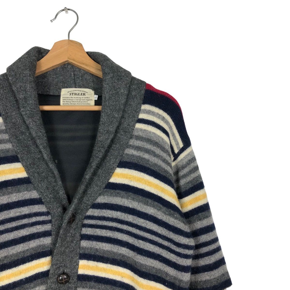 Japanese Brand 🔥Stigler Cardigan Jacket Knit Navajo Aztec Design Style Size US L / EU 52-54 / 3 - 6 Thumbnail
