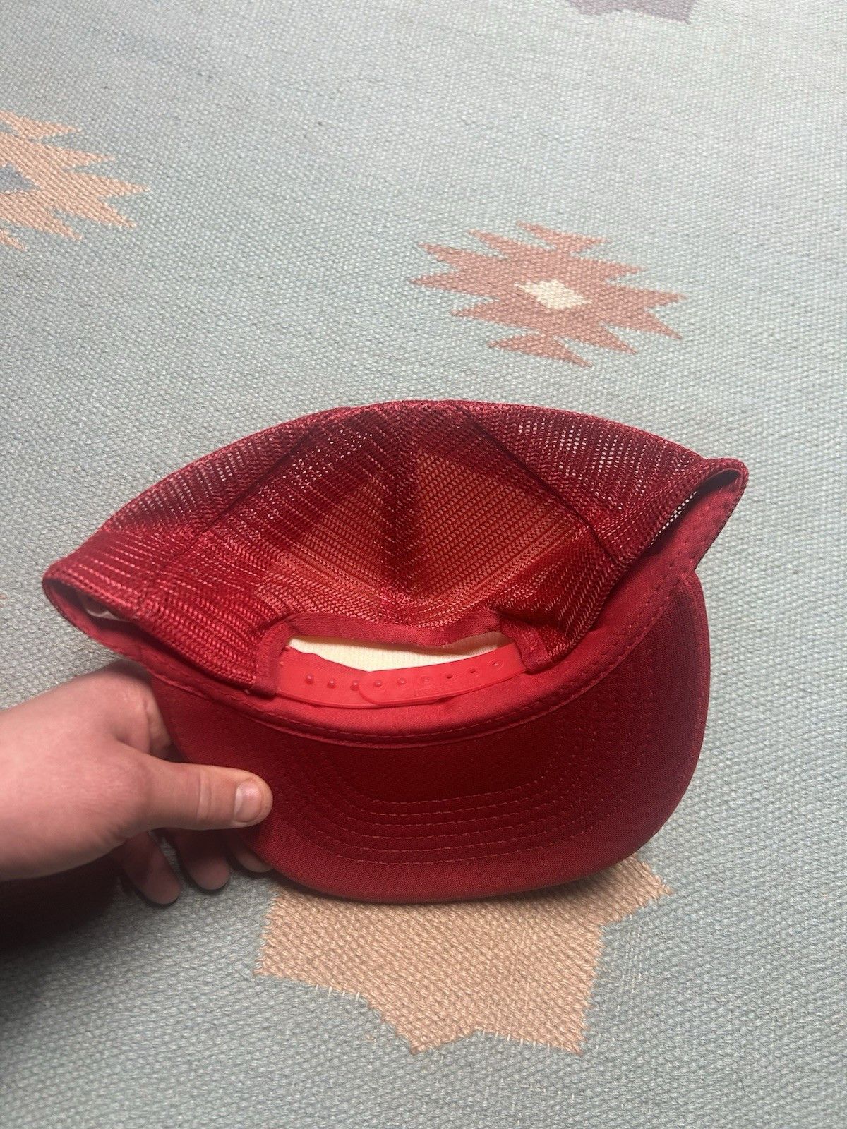 Vintage Vintage trucker hat GAF 100 anniversary red white snap Size ONE SIZE - 5 Thumbnail