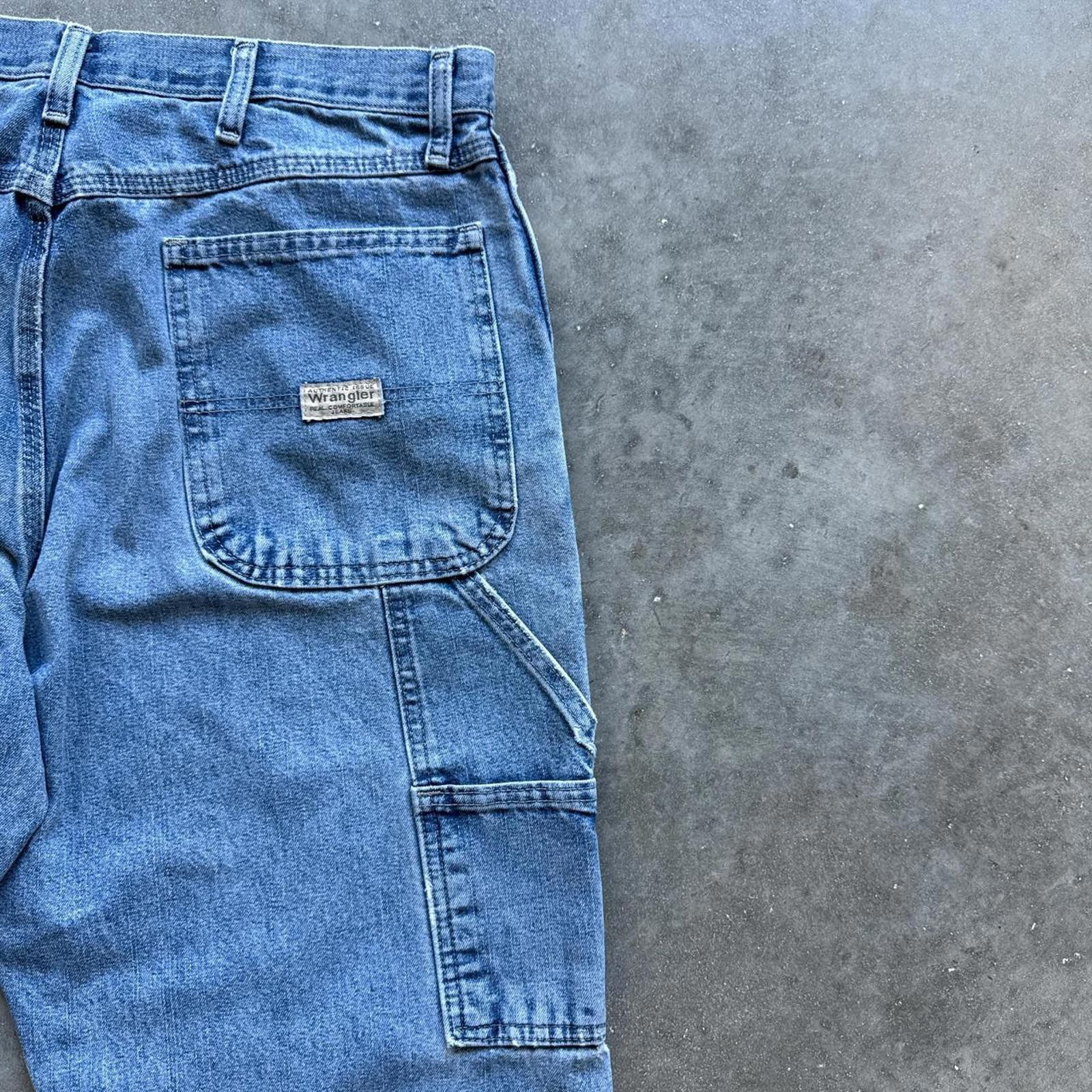 Wrangler Faded Wrangler Vintage Y2k Carpenter Jeans Distressed Size US 34 / EU 50 - 4 Thumbnail