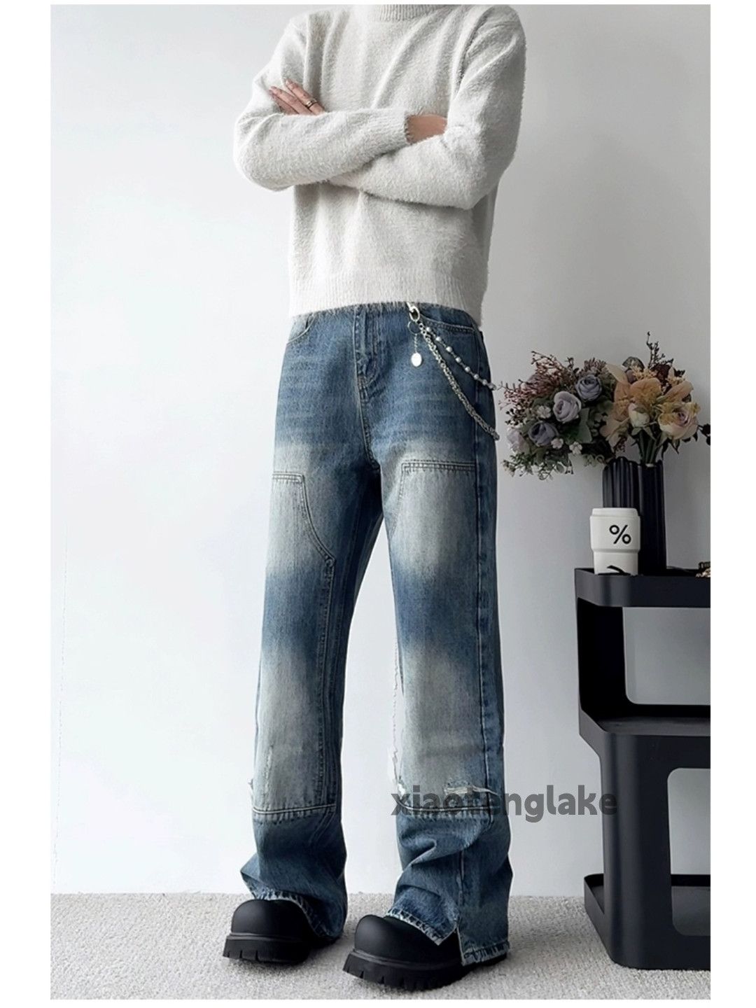 Jean × Vintage washed faded cleanfit yuppie bootcut carpenter jeans Size US 30 / EU 46 - 2 Thumbnail