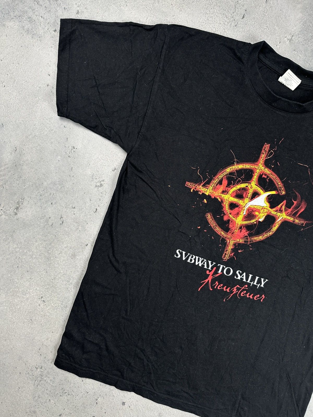 Band Tees Subway To Sally Kreuzfeuer Tour 09 Gothic Metal Band T Shirt Size US M / EU 48-50 / 2 - 3 Thumbnail