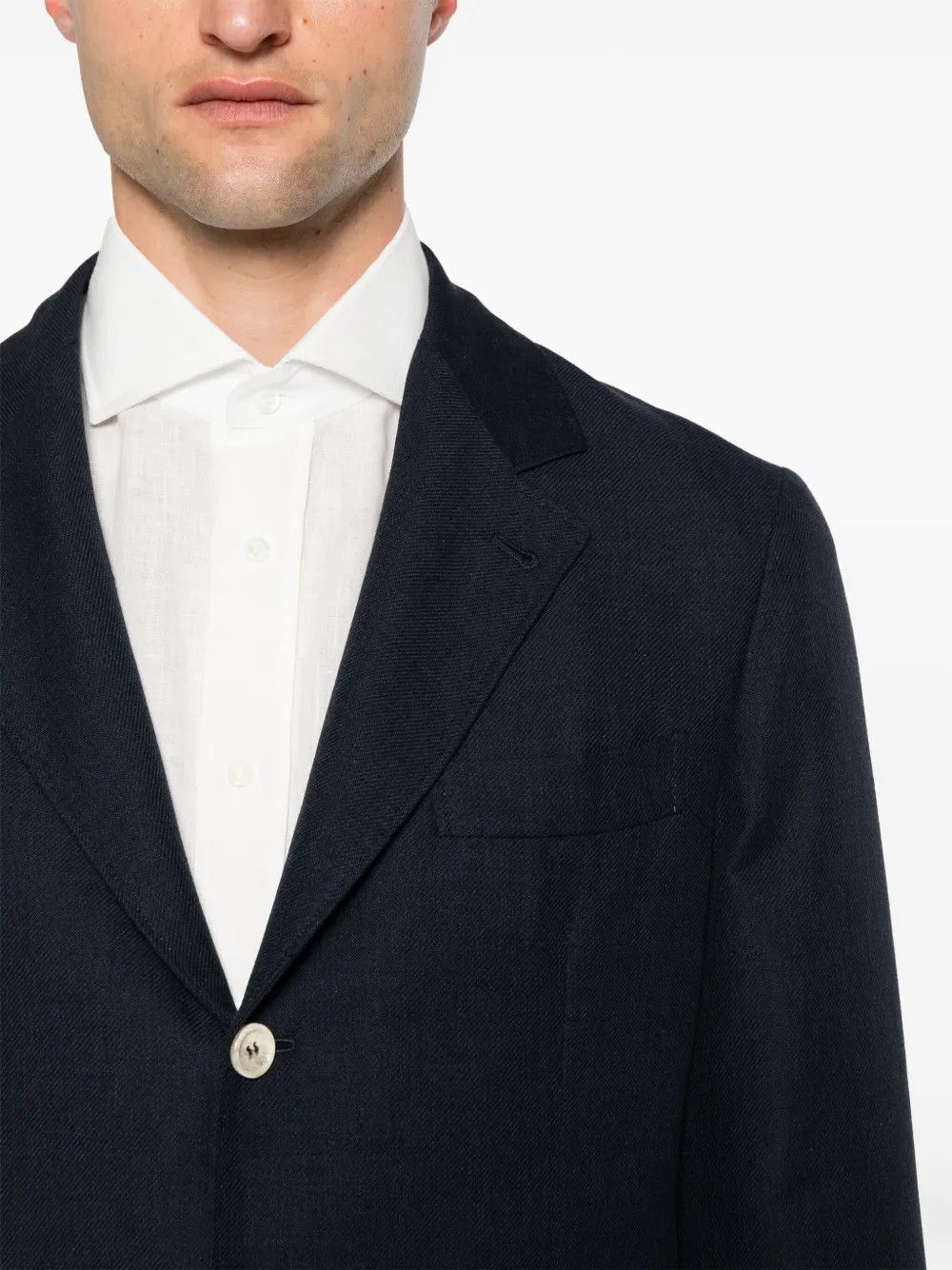 Brunello Cucinelli o1y0526 Single-breasted Blazer in Midnight Blue Size US S / EU 44-46 / 1 - 4 Thumbnail