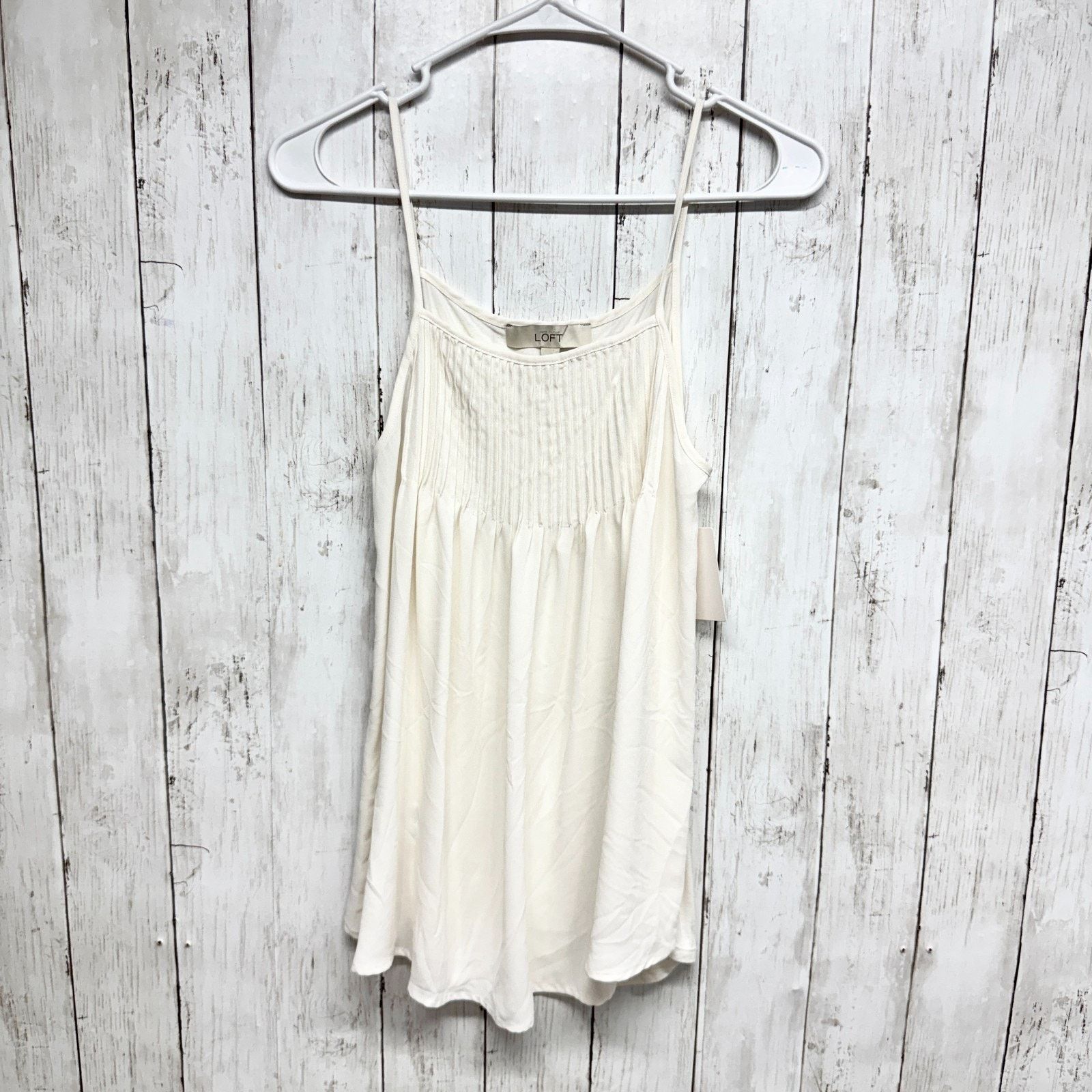 Loft Ann Taylor Loft Top Sz XS Pleated Sleeveless Babydoll Blouse Size XS / US 0-2 / IT 36-38 - 1 Thumbnail