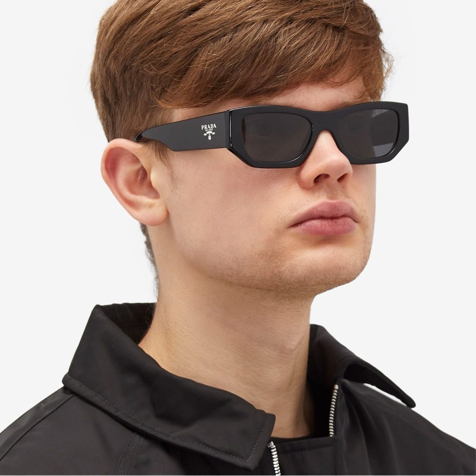 Prada PRADA Sunglasses PRA01S 16K08Z Black/Dark Grey Unisex NEW Size ONE SIZE - 1 Thumbnail