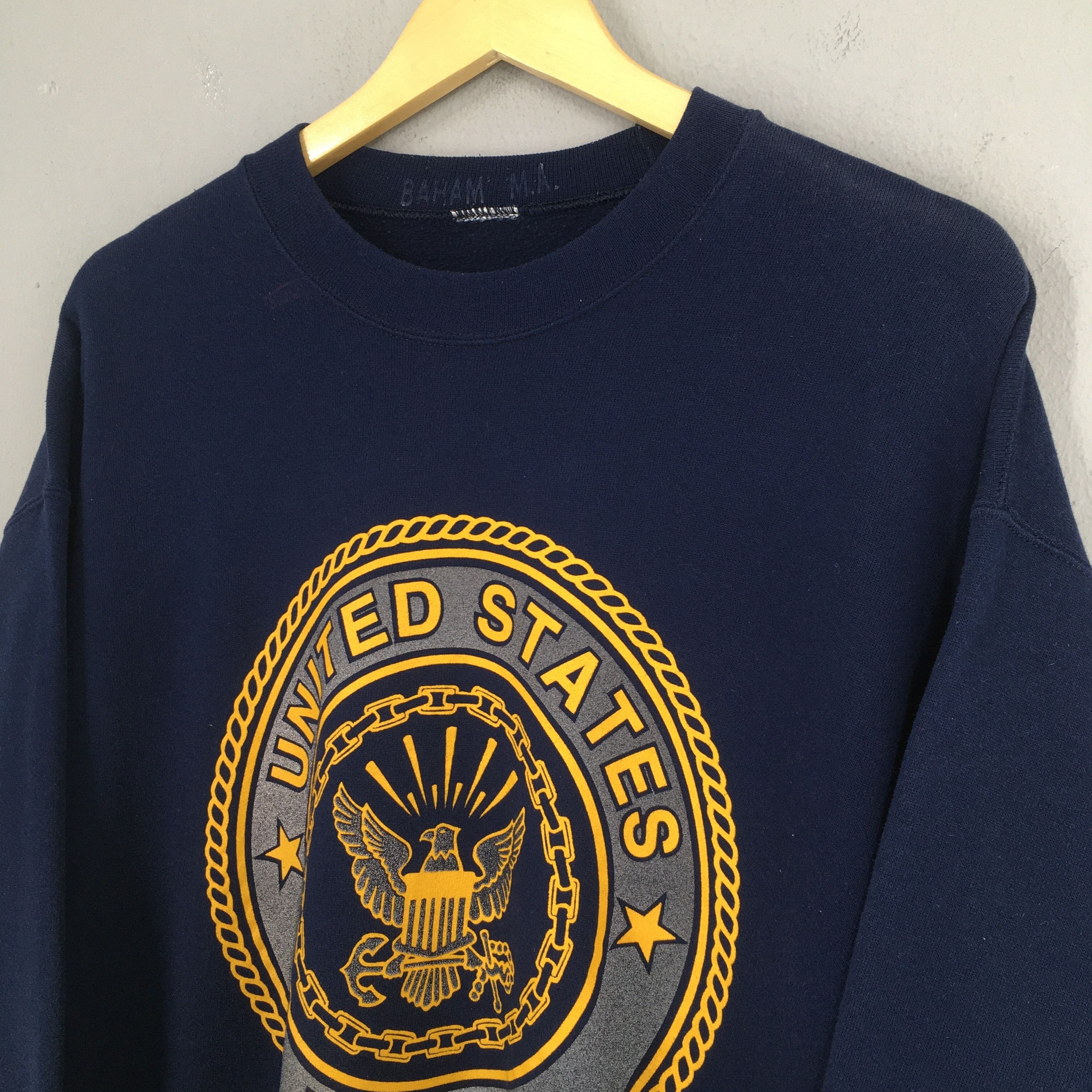 Other Vintage United States Navy Blue Sweatshirt Large Size US L / EU 52-54 / 3 - 3 Thumbnail