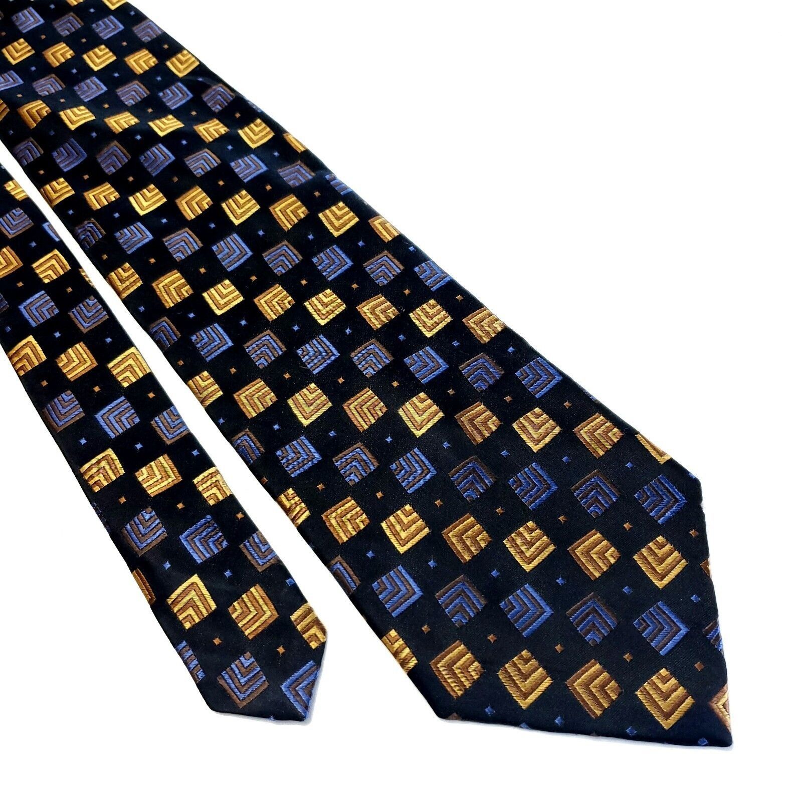 Joseph & Feiss Joseph & Feiss International Black Tan Blue Woven Geometric Size ONE SIZE - 1 Thumbnail