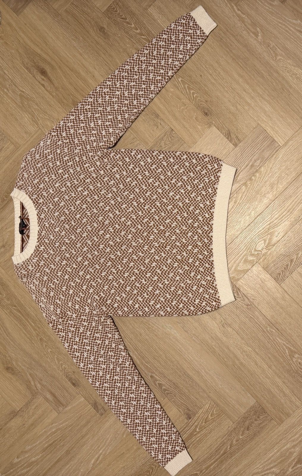Loro Piana Sweater In Whitekummel Jacquard Size US M / EU 48-50 / 2 - 1 Thumbnail