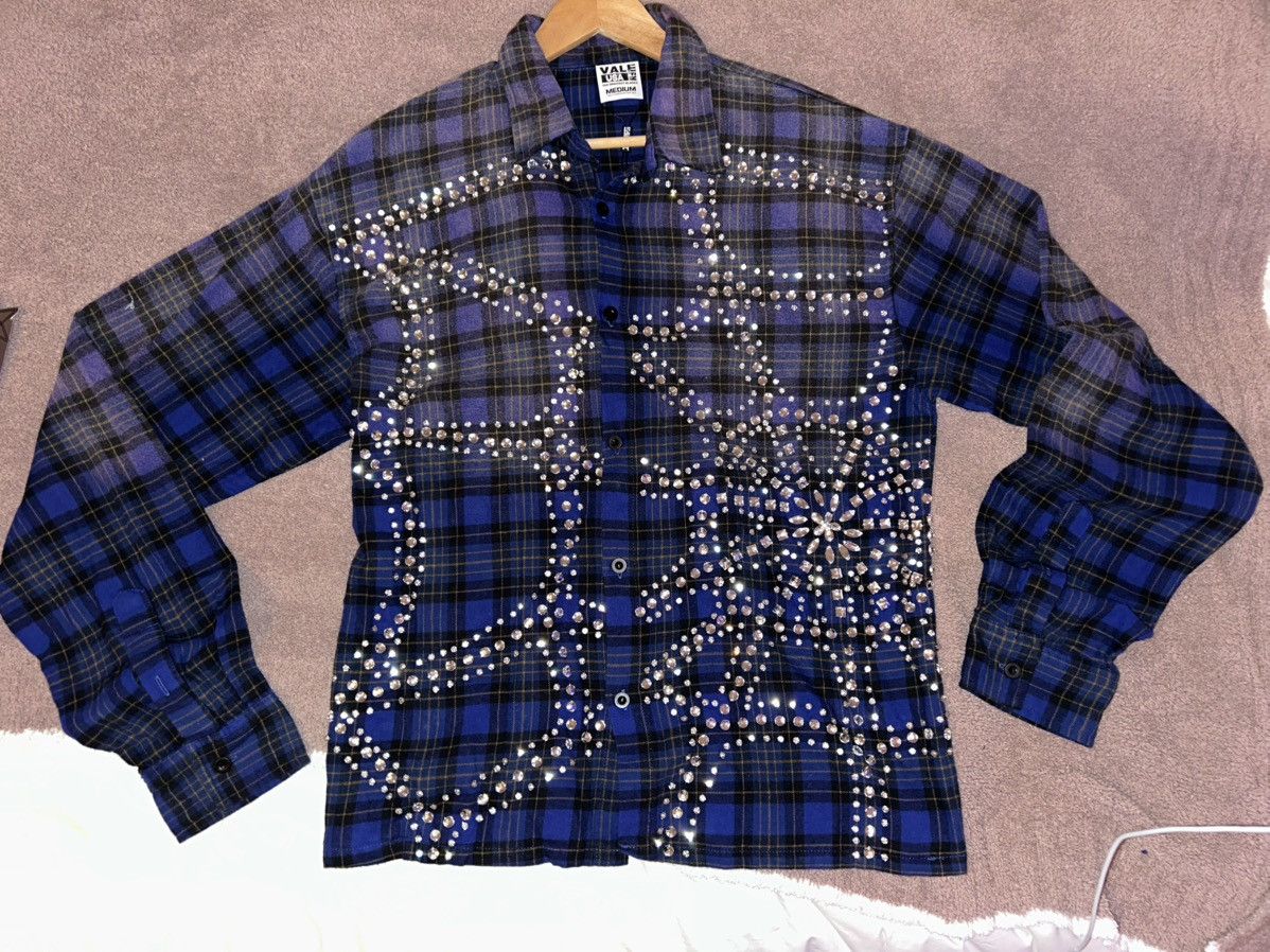 Vale Vale blue flannel , with rhinestone Size US M / EU 48-50 / 2 - 12 Thumbnail