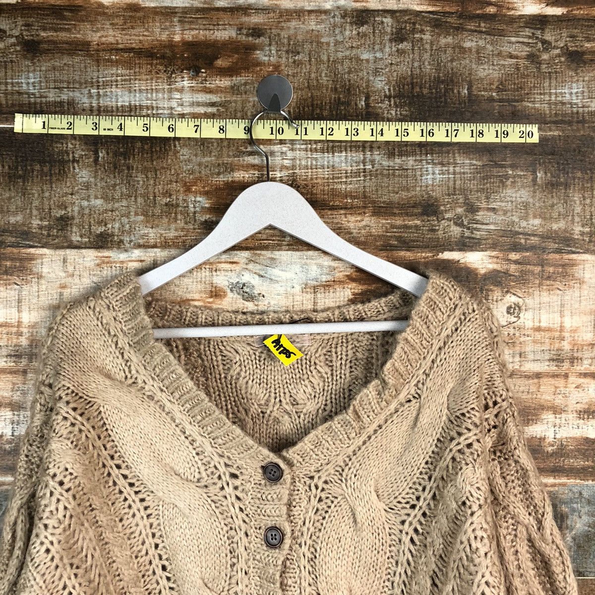 Aran Isles Knitwear × Japanese Brand Nice Claup Brown Cardigan aran isle cable Knitwear #A1725 Size M / US 6-8 / IT 42-44 - 4 Thumbnail
