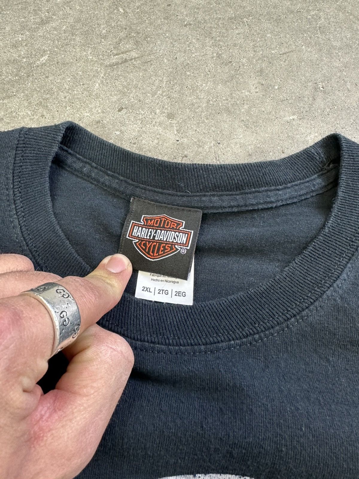 Harley Davidson × Vintage Vintage Harley Davidson Outpost Longsleeve XXL Black Size US XXL / EU 58 / 5 - 4 Thumbnail
