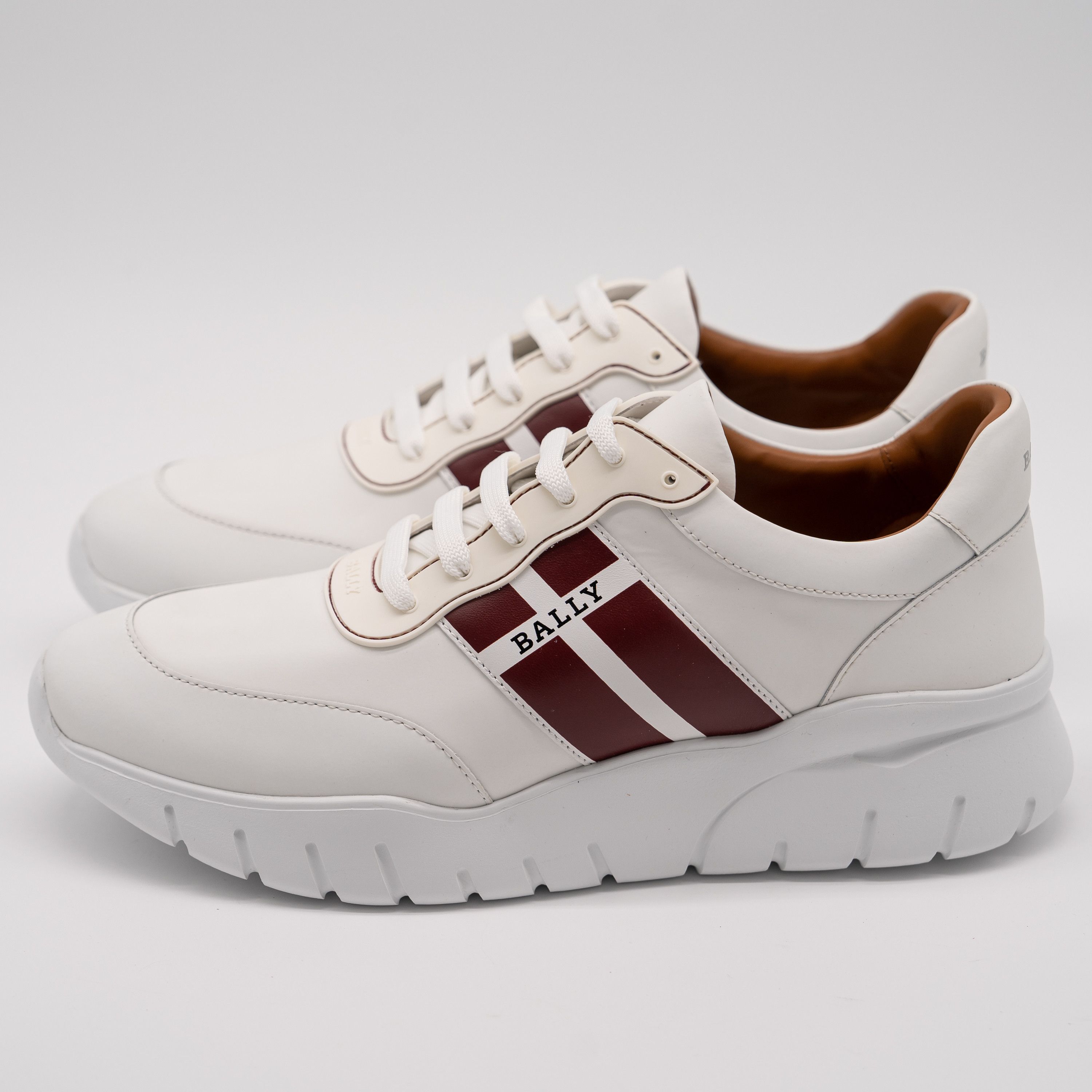 Bally 13 Bally Bronnye White Red Sneakers Leather Size US 13 / EU 46 - 4 Thumbnail