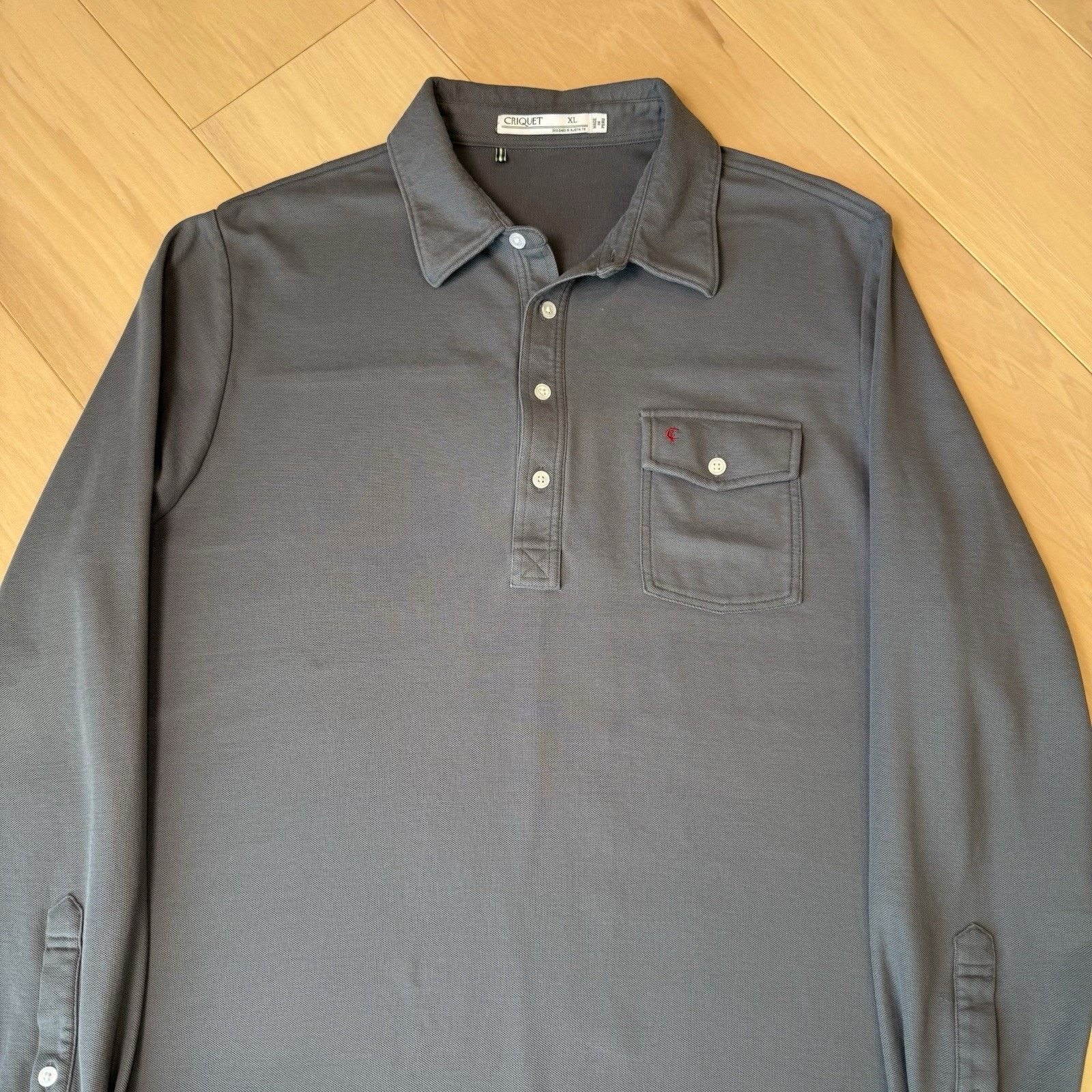 Criquet Criquet Players Shirt XL Gray Long Sleeve Pima Cotton Size US XL / EU 56 / 4 - 4 Thumbnail