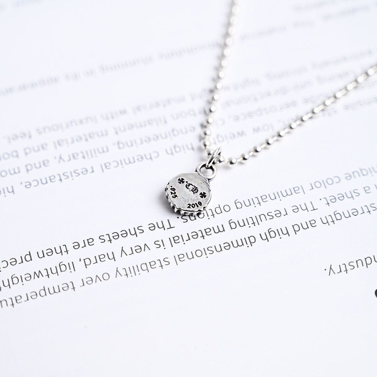 Chrome Hearts CHROME HEARTS PEACE SIGN BALL CHAIN NECKLACE SILVER Size ONE SIZE - 3 Thumbnail