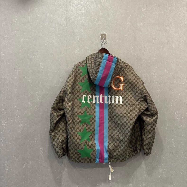 Gucci Gucci SS22 full-print striped hooded long-sleeved jacket 25 Size US M / EU 48-50 / 2 - 2 Thumbnail