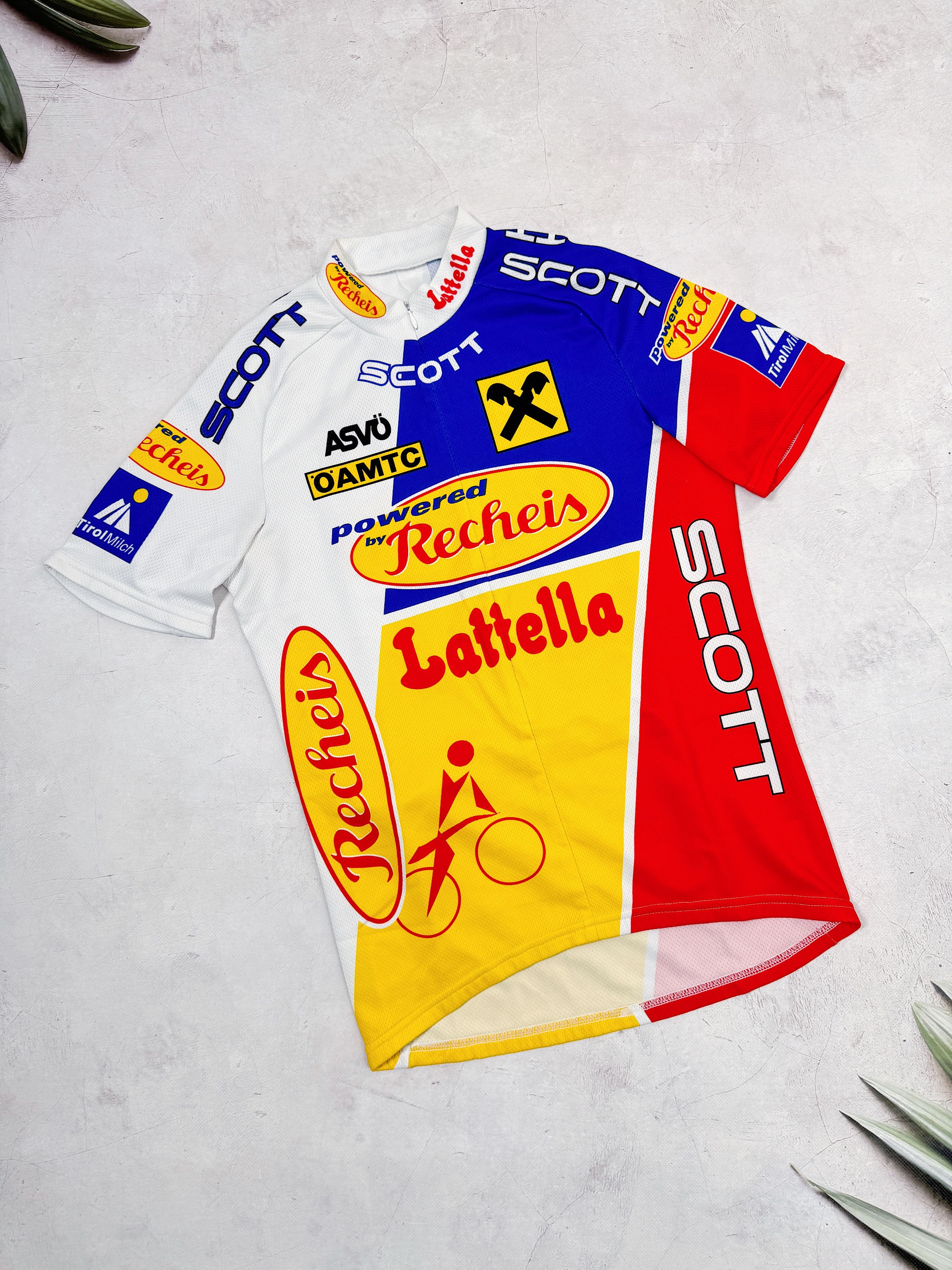 Vintage Scott Lattella Recheis Cycling Jersey ASVO Raiffeisen Size US M / EU 48-50 / 2 - 1 Thumbnail