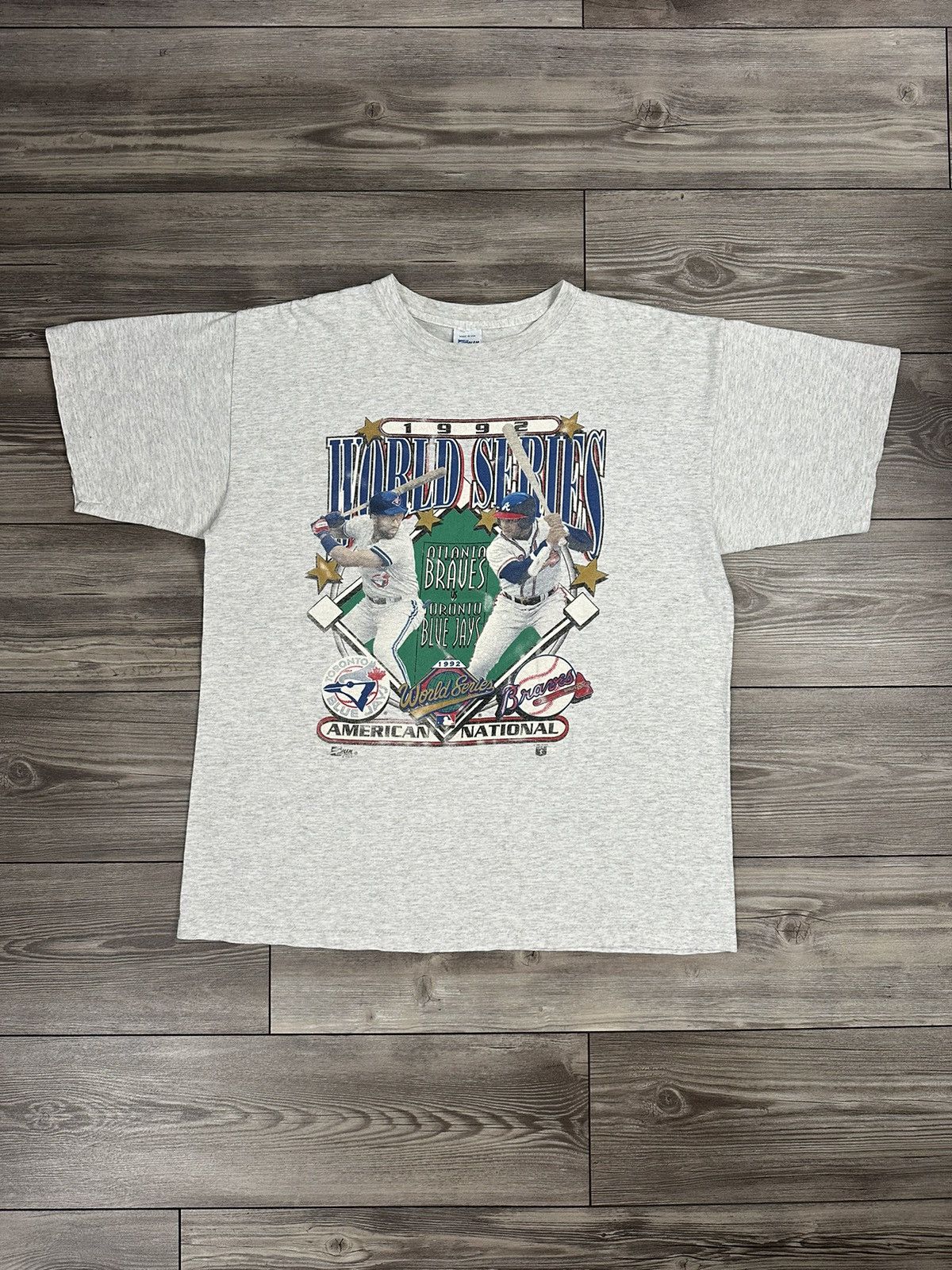 MLB Vintage Blue Jays vs Atlanta Braves World Series Salem T Size US XL / EU 56 / 4 - 1 Thumbnail