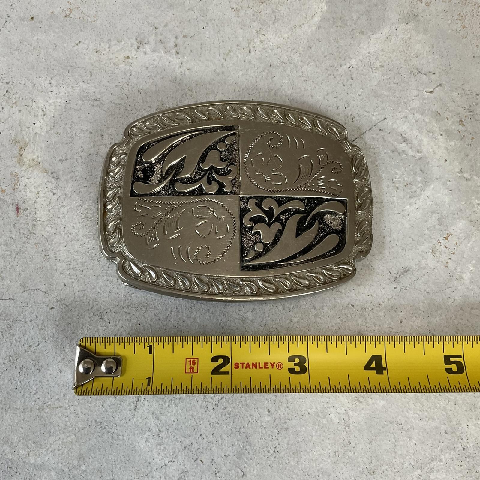 Vintage vintage 90's western rancher cowboy silver belt buckle Size ONE SIZE - 4 Thumbnail