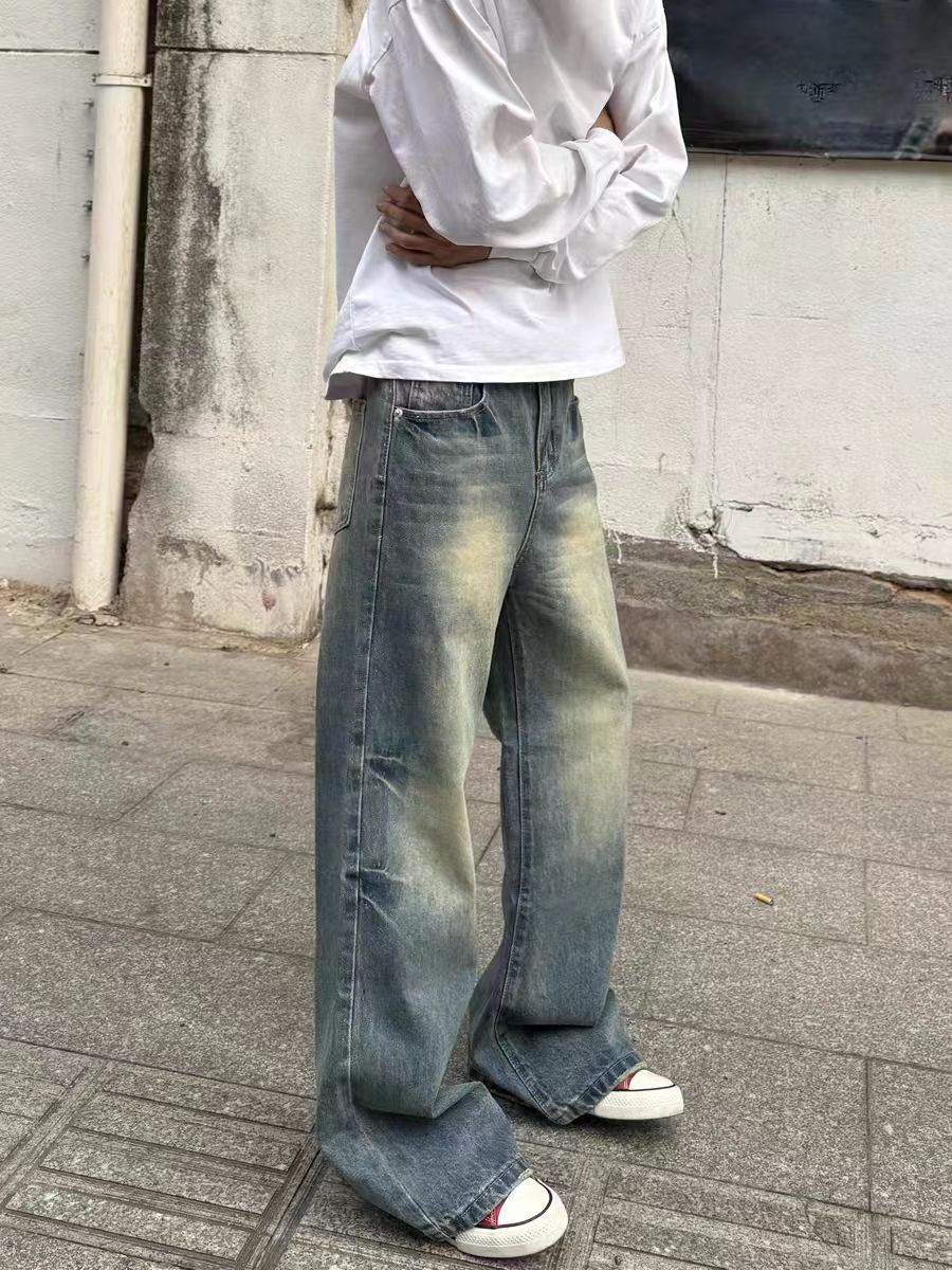 Vintage High street washed and distressed micro flared jeans Size US 30 / EU 46 - 4 Thumbnail