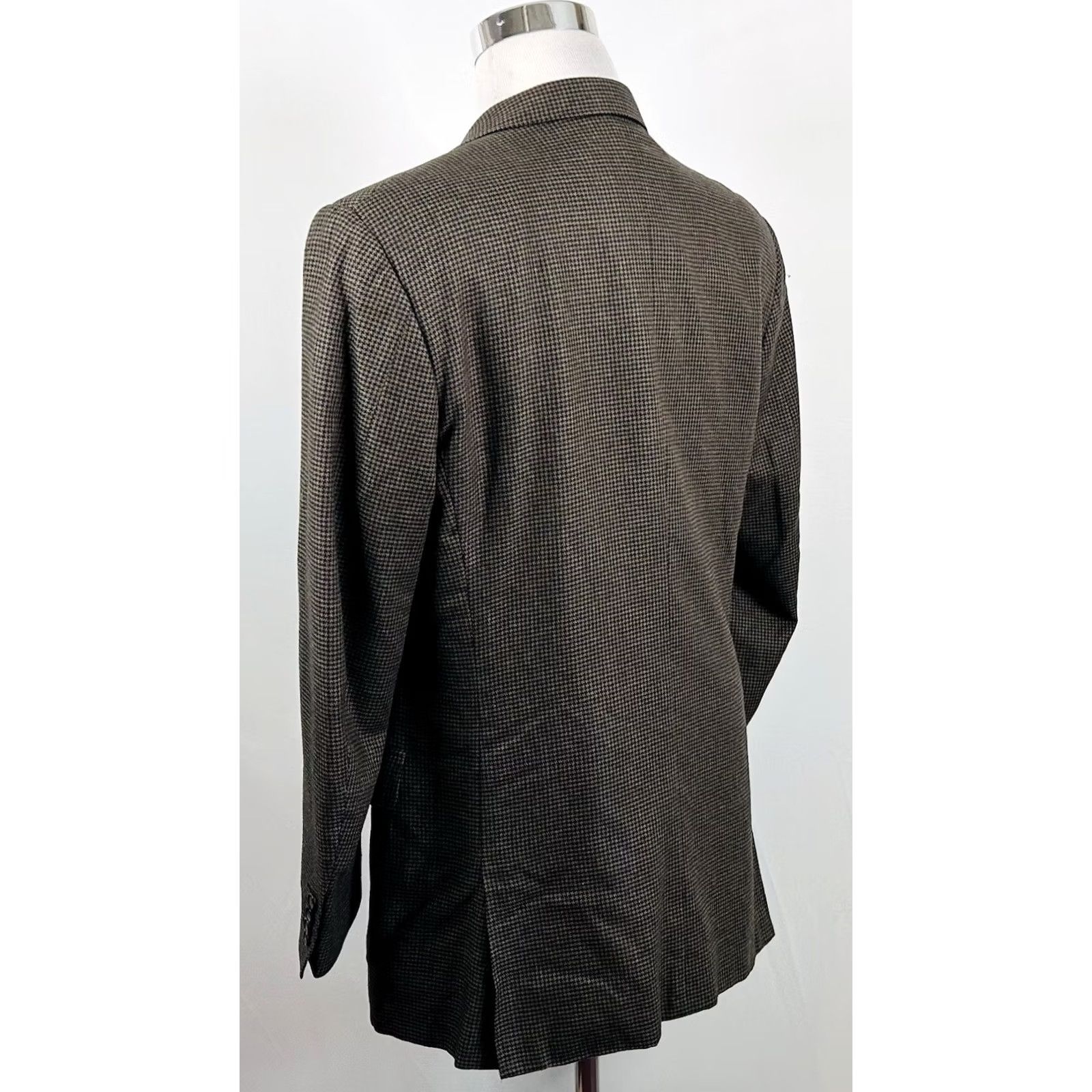 Canali Canali Sport Coat Gold Houndstooth Silk Cashmere Three Button Jacket Men 42 Regular Notch Lapel Three-Button Three Button Front Size US XS / EU 42 / 0 - 7 Thumbnail